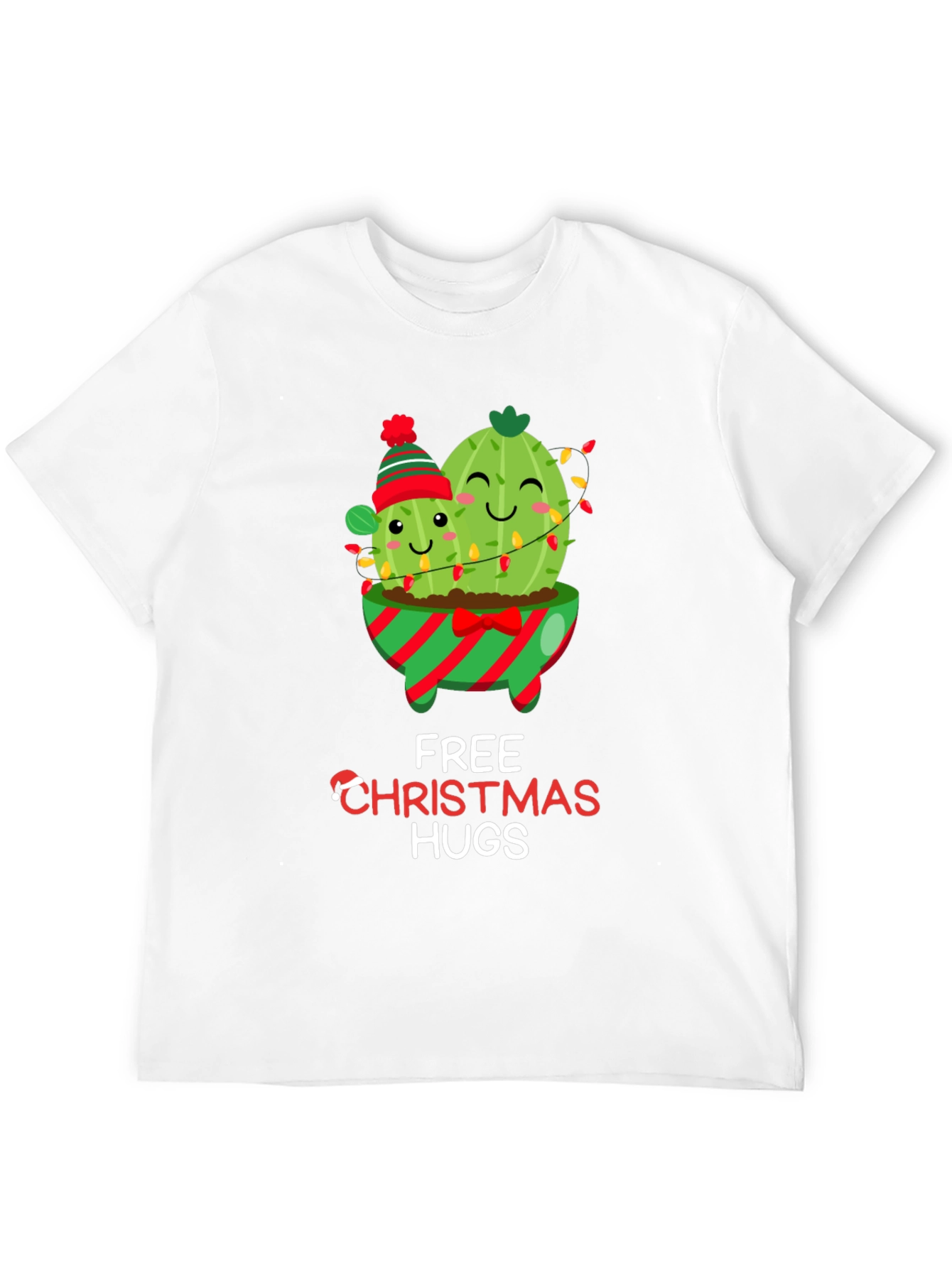Christmas Cactus Hugs T-Shirt