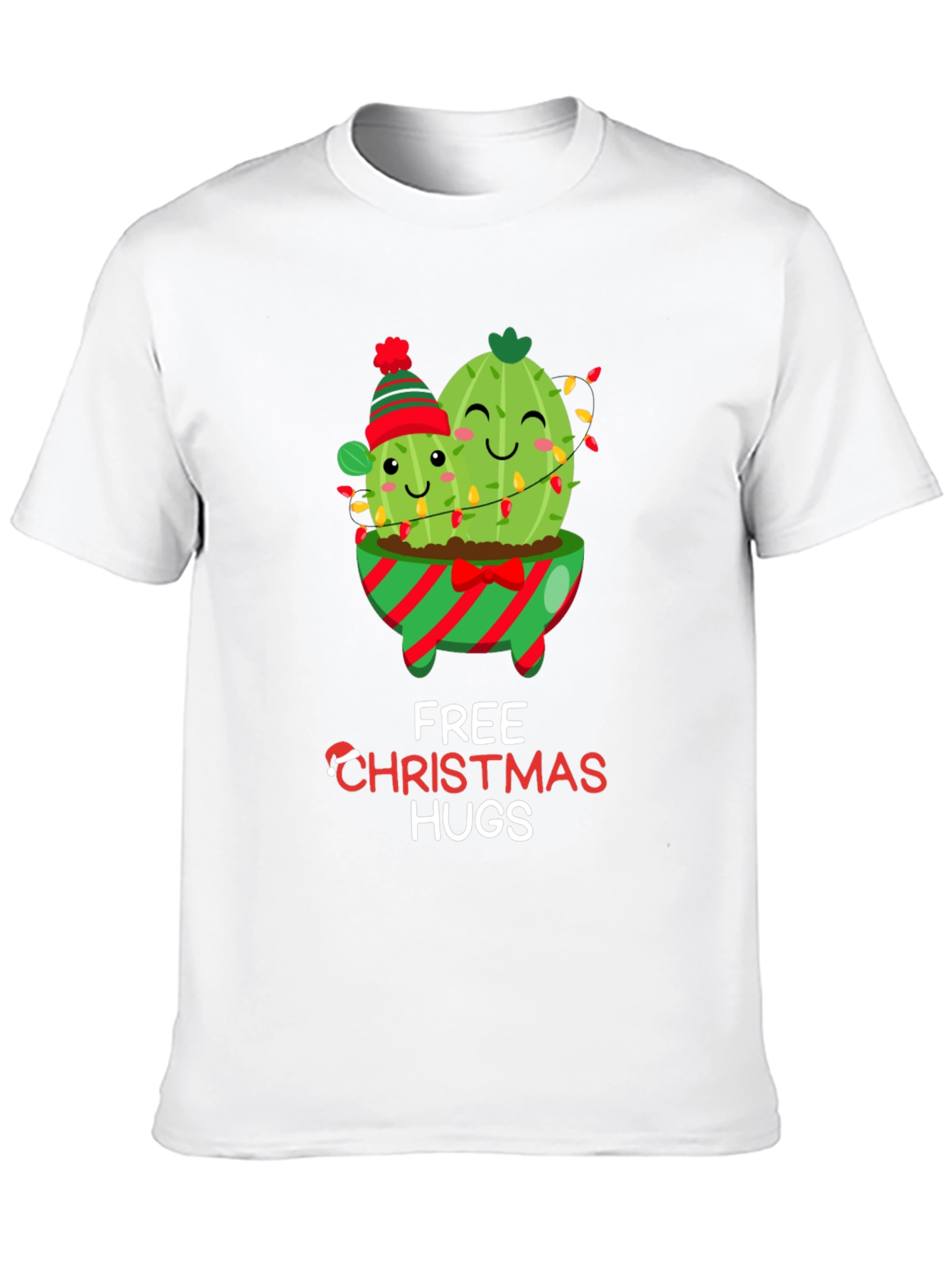 Christmas Cactus Hugs T-Shirt