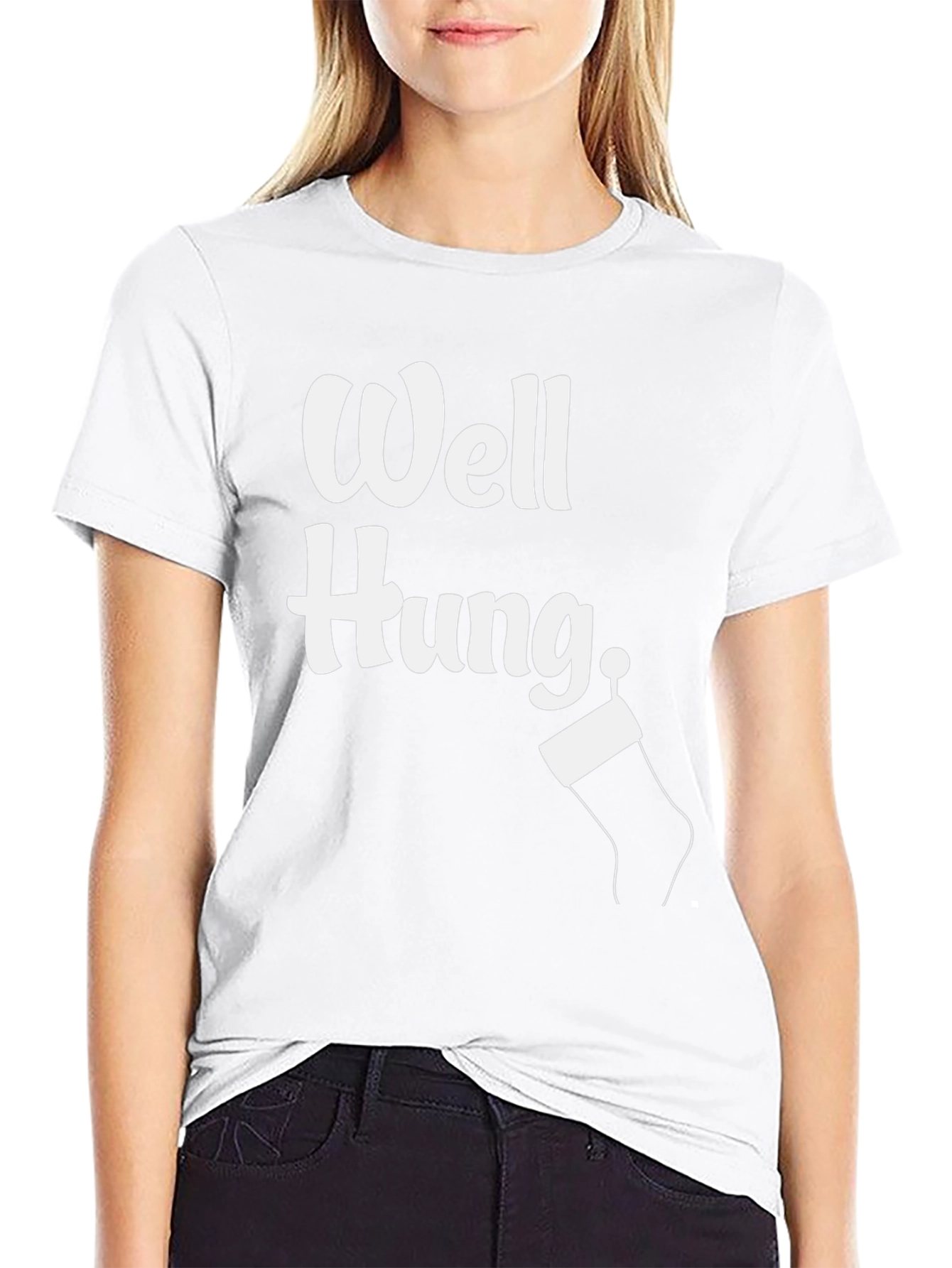 Well Hung Christmas Stocking T-Shirt