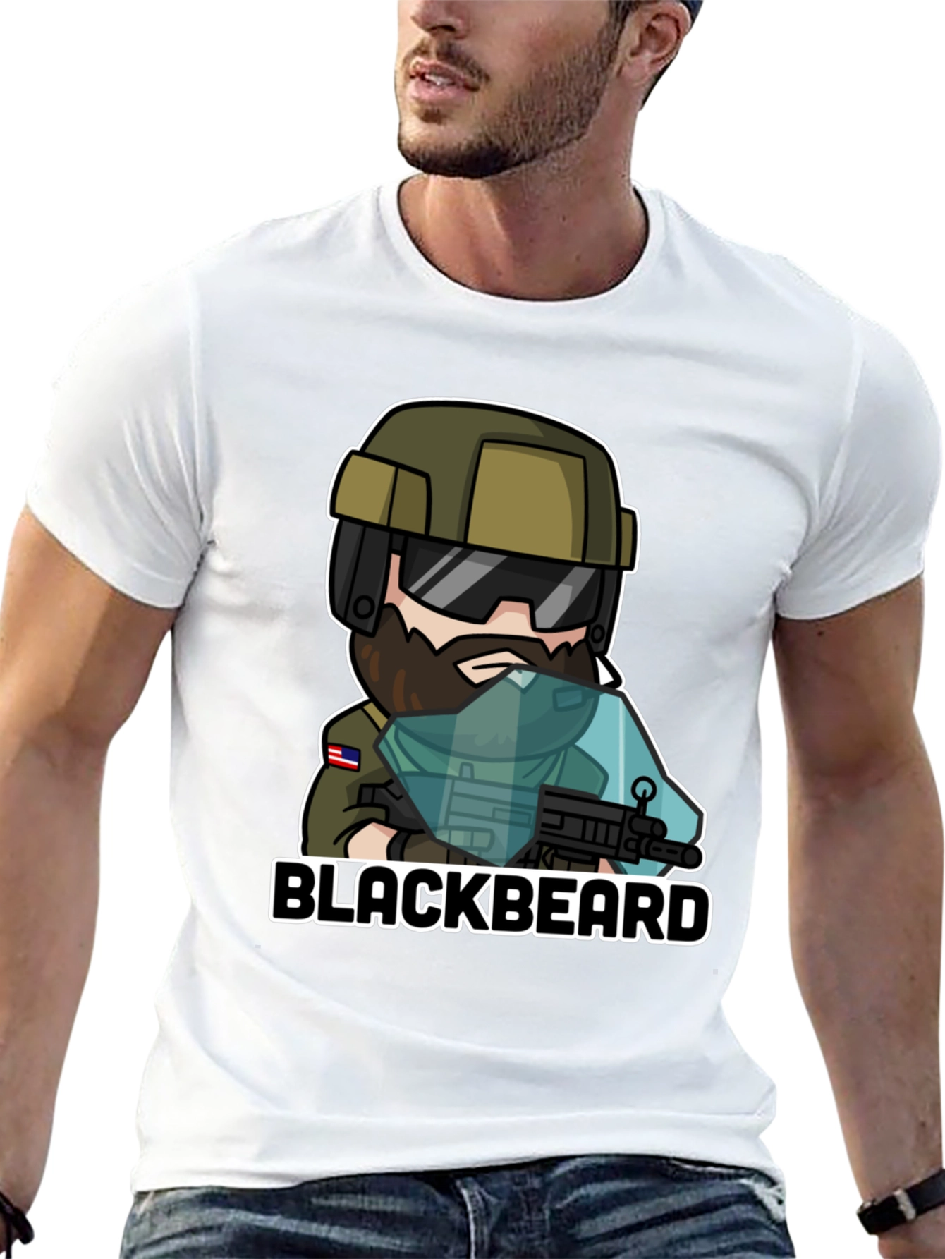Blackbeard Character Graphic Tee