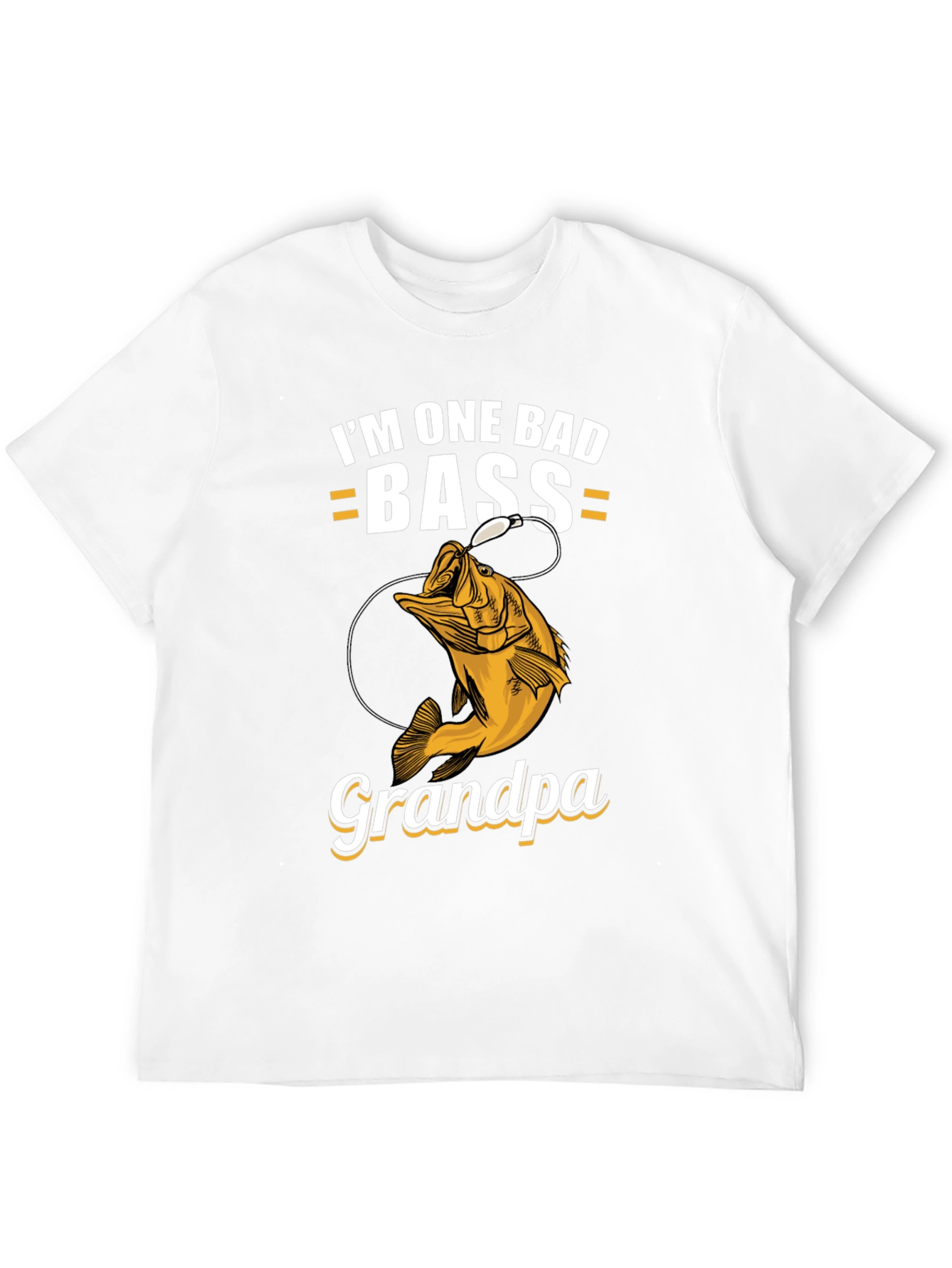 Im One Bad Bass Grandpa T-Shirt Fishing
