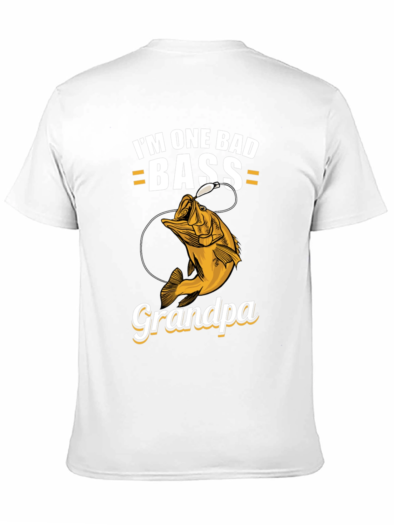 Im One Bad Bass Grandpa T-Shirt Fishing