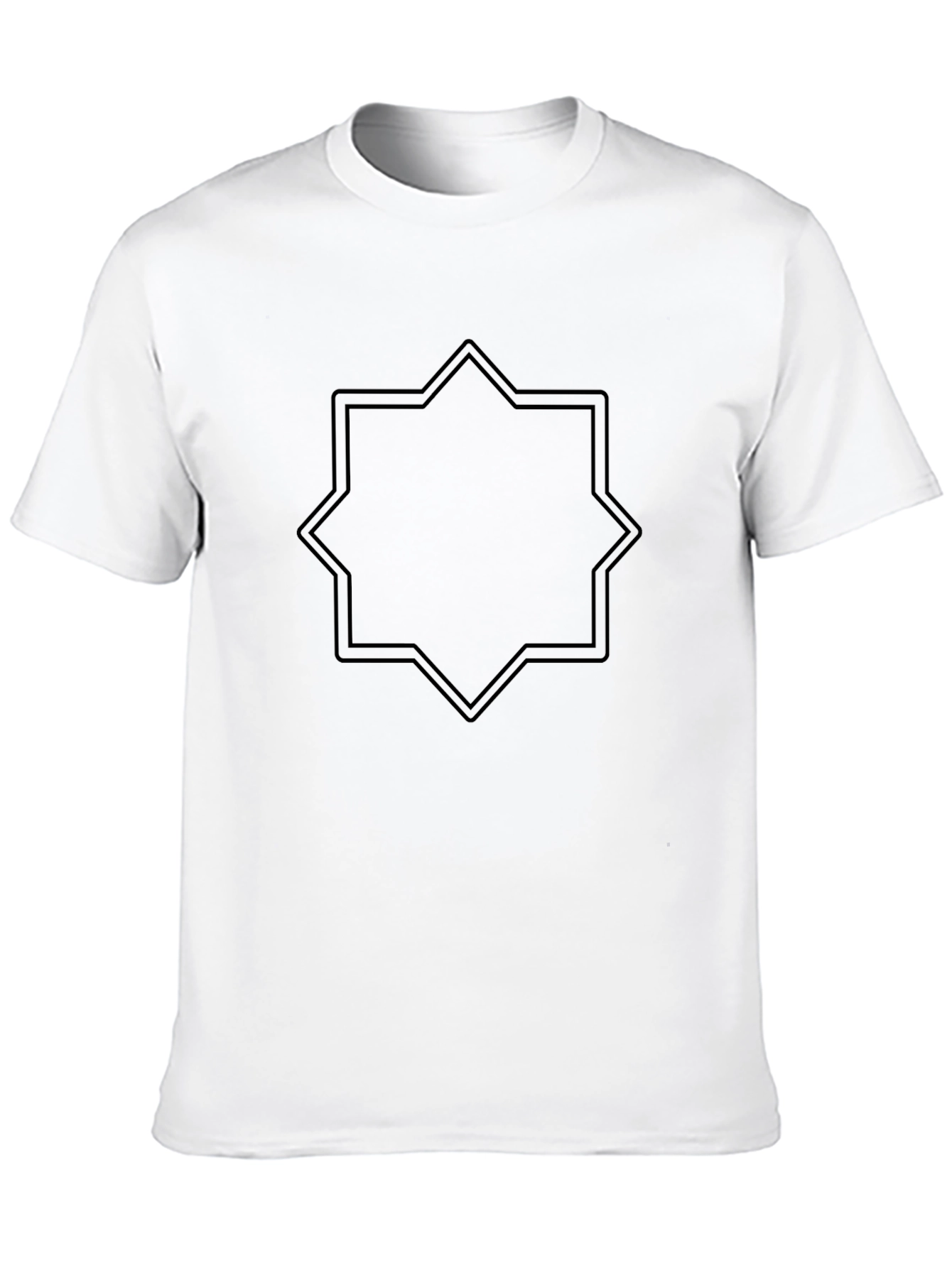 Geometric Star Graphic Black T-Shirt