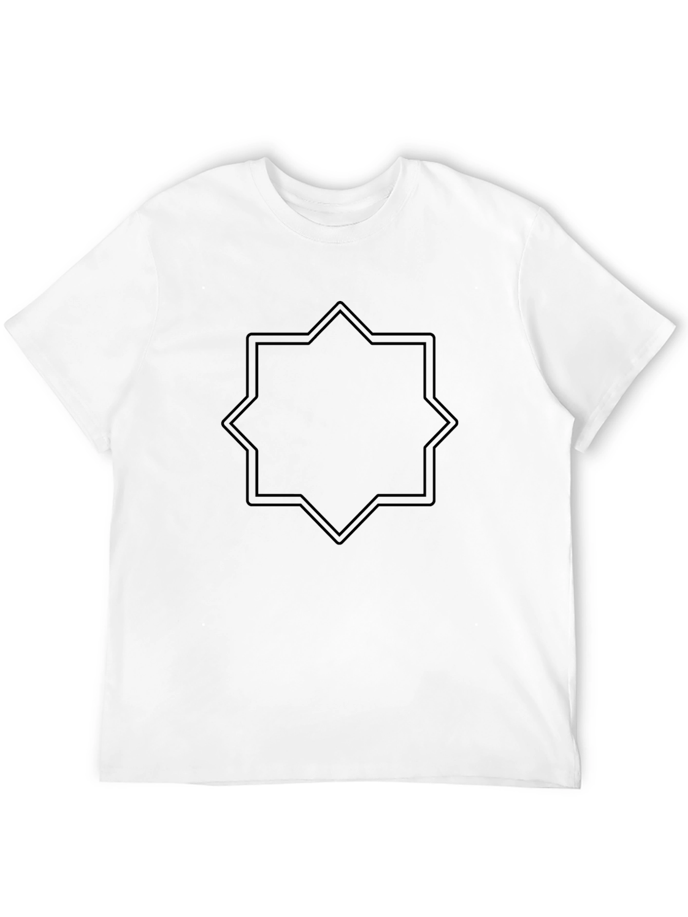 Geometric Star Graphic Black T-Shirt