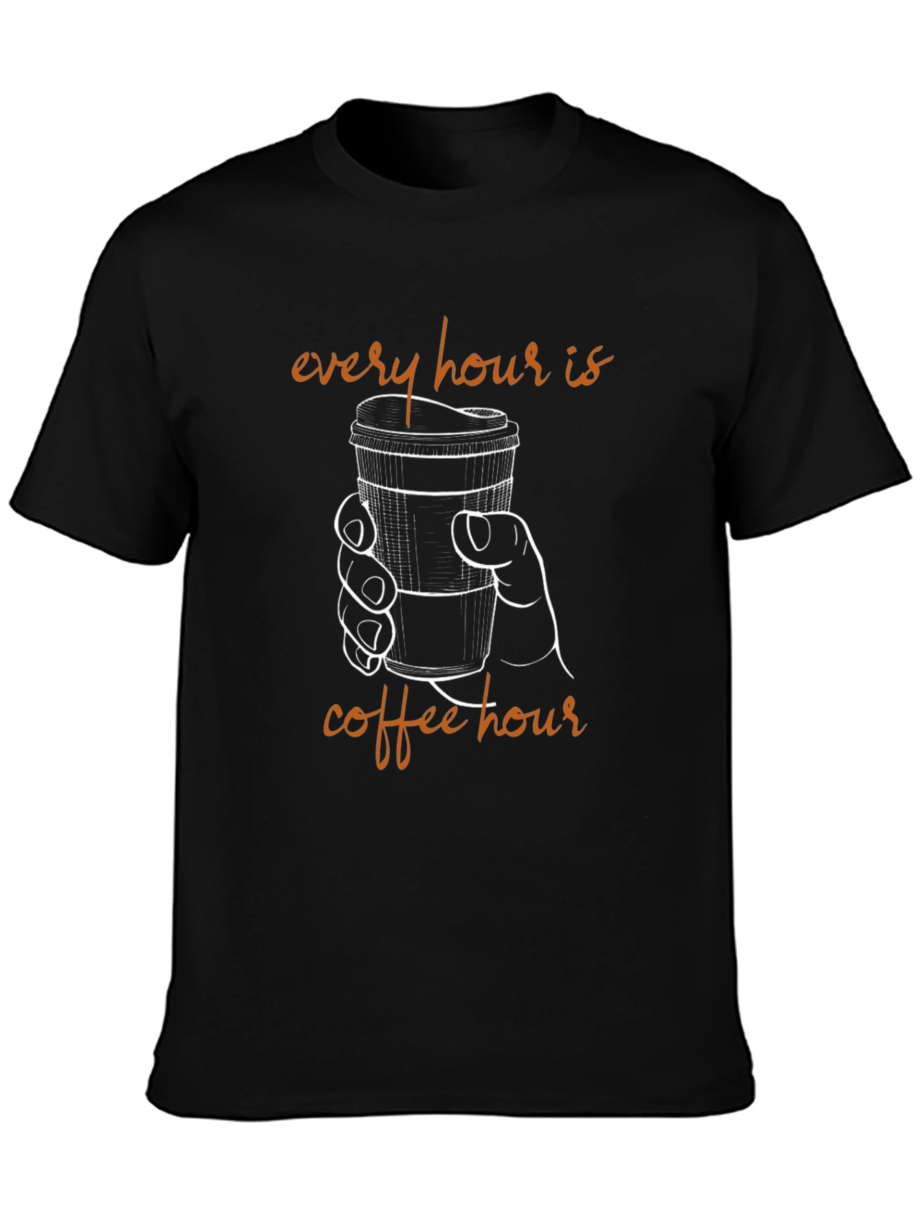 Every Hour is Coffee Hour Black T-Shirt