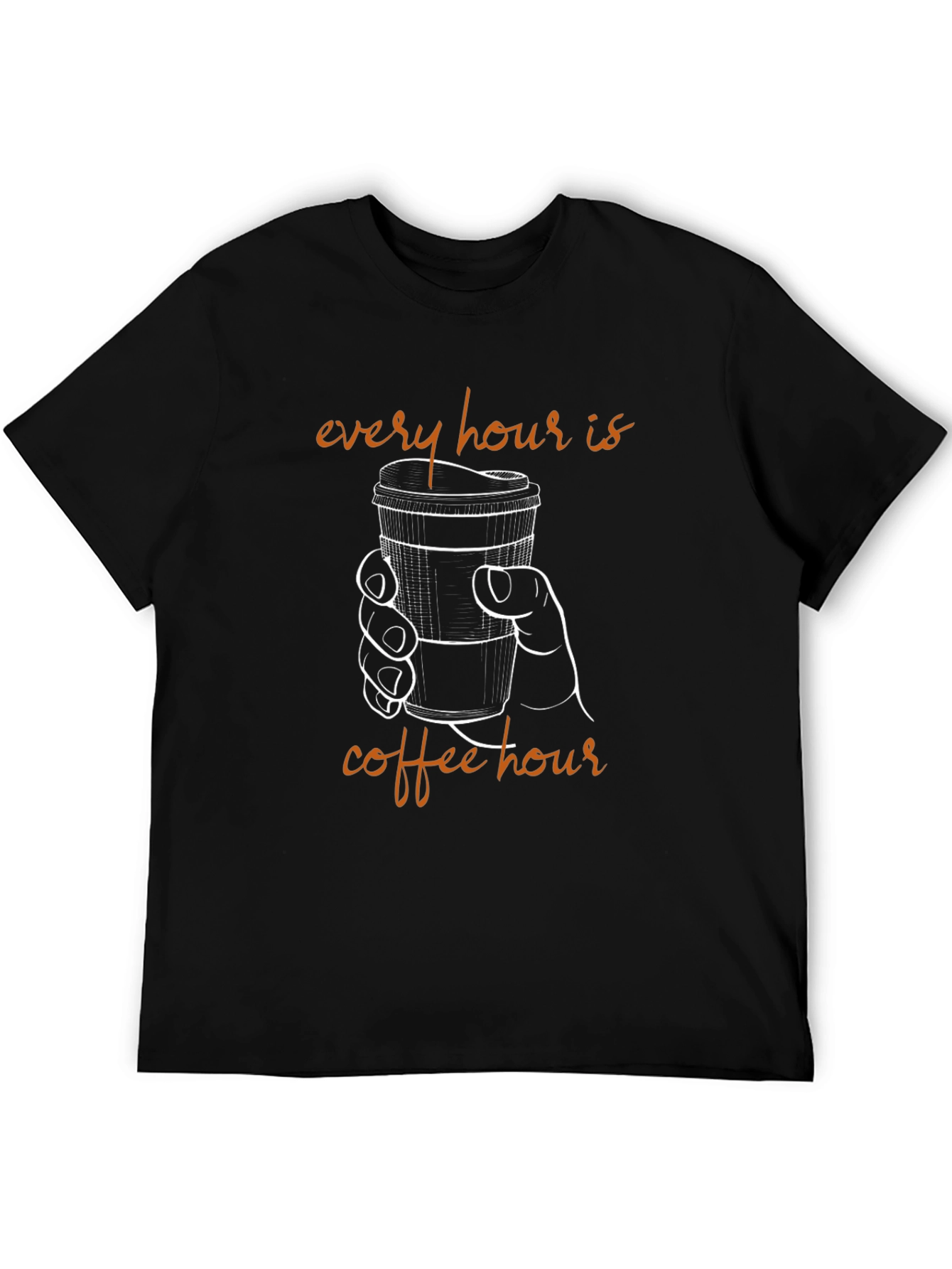 Every Hour is Coffee Hour Black T-Shirt