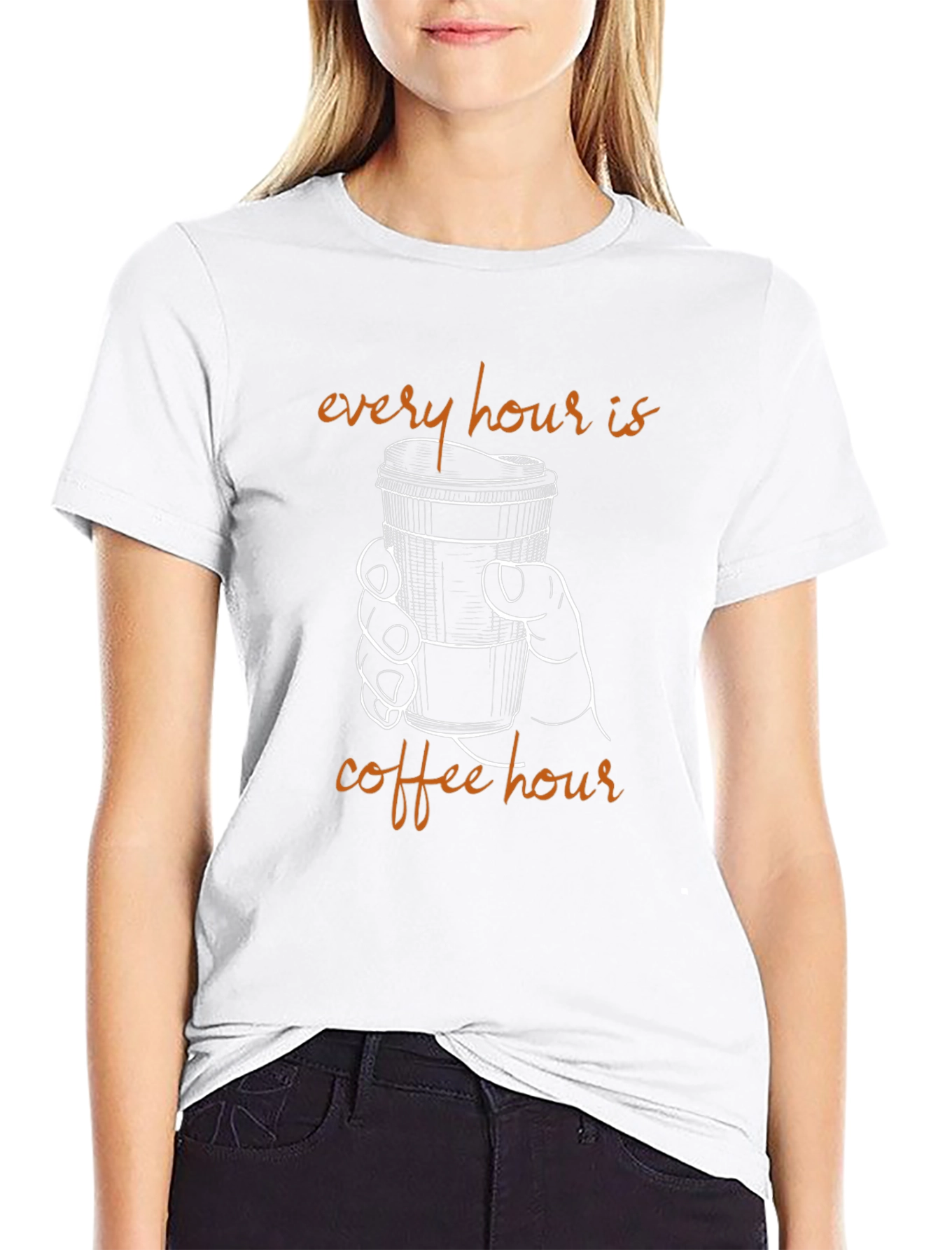 Every Hour is Coffee Hour Black T-Shirt