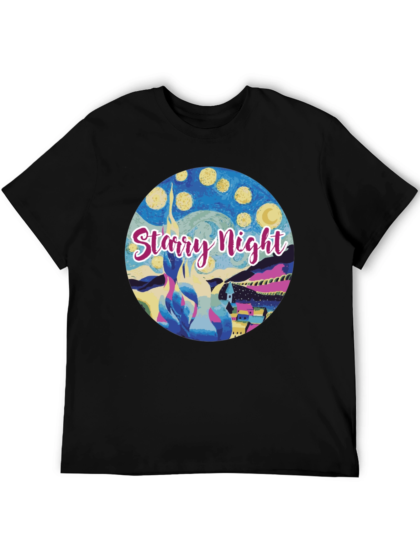 Starry Night Graphic Tee - Artistic Comfort