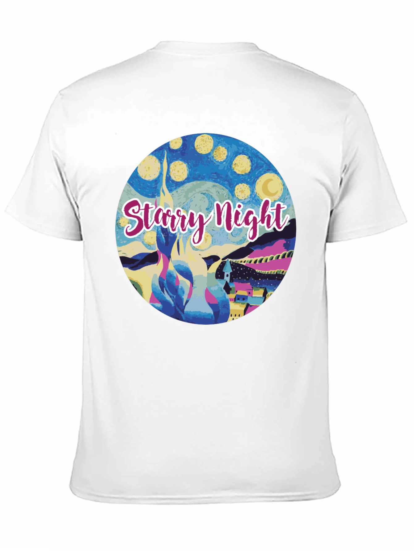 Starry Night Graphic Tee - Artistic Comfort