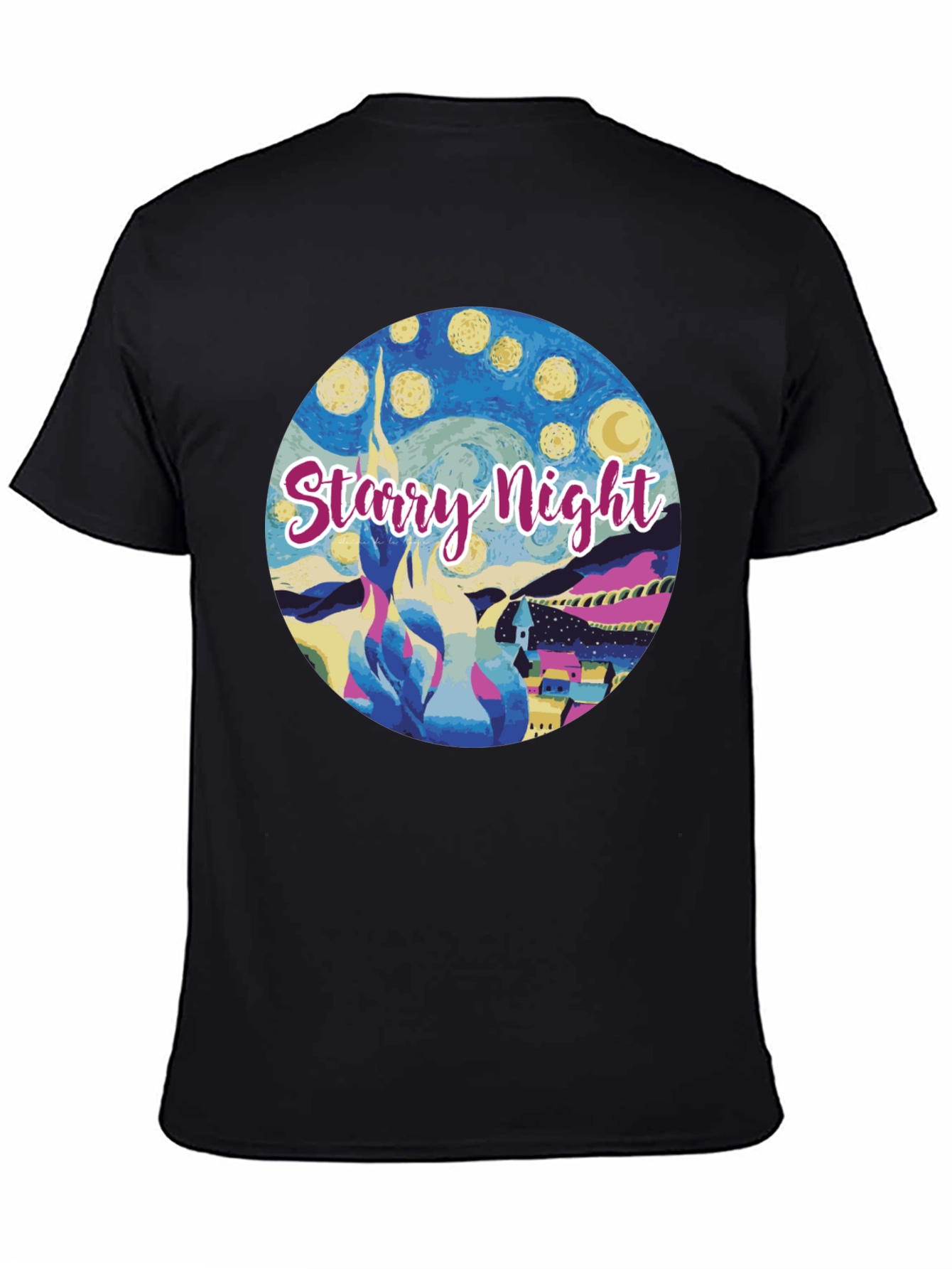 Starry Night Graphic Tee - Artistic Comfort