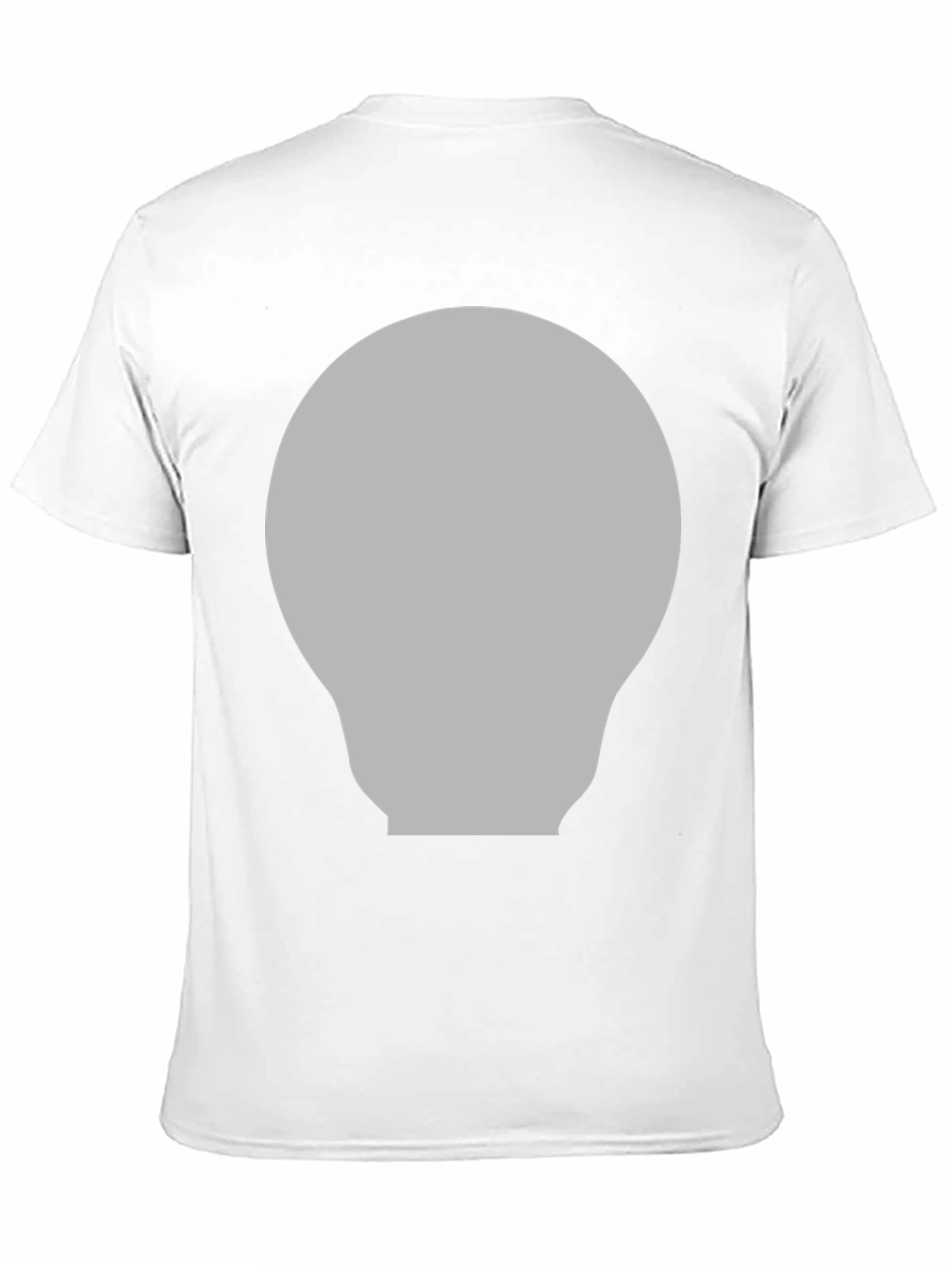 Gray Lightbulb Graphic Black T-Shirt