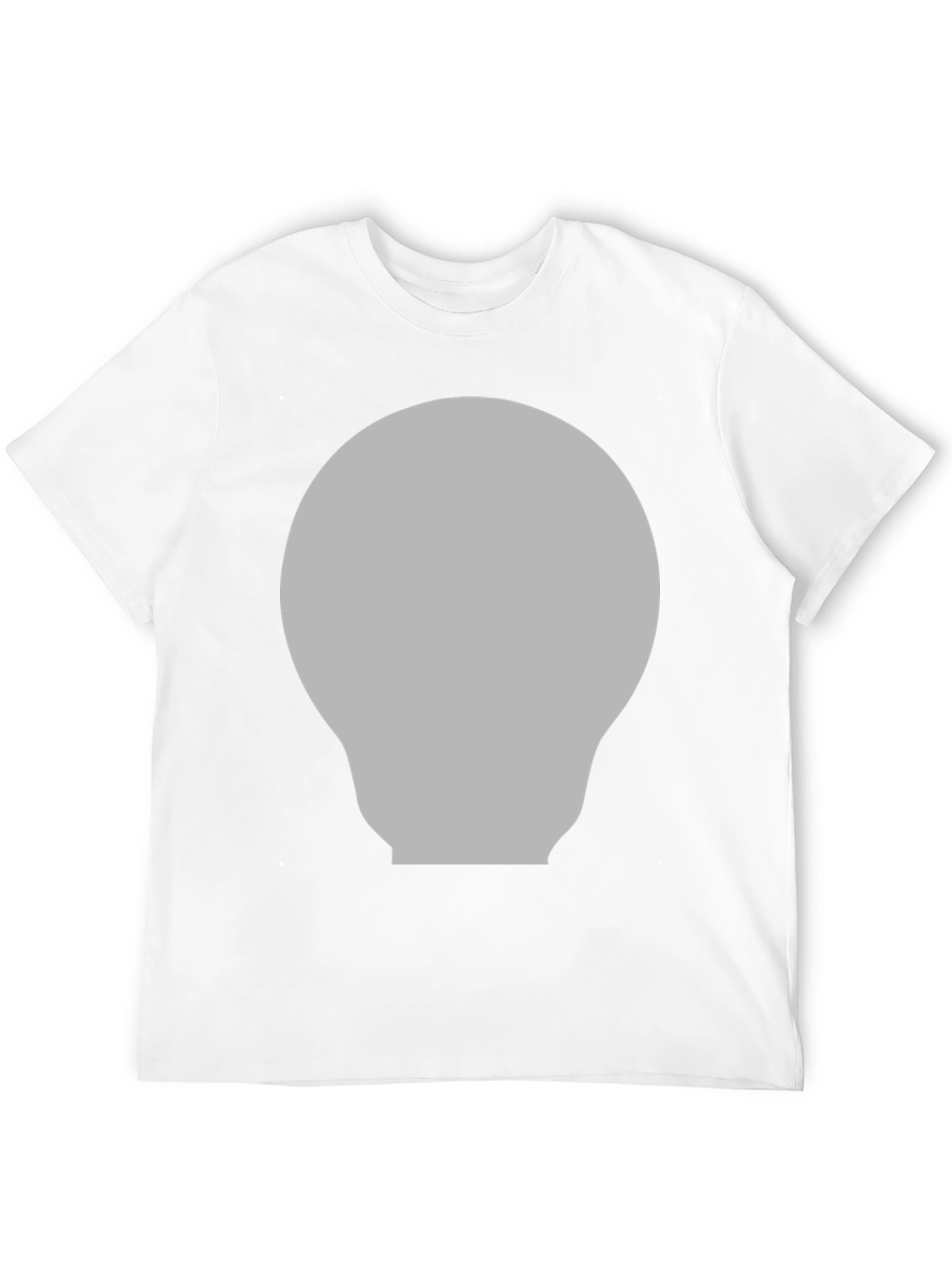 Gray Lightbulb Graphic Black T-Shirt