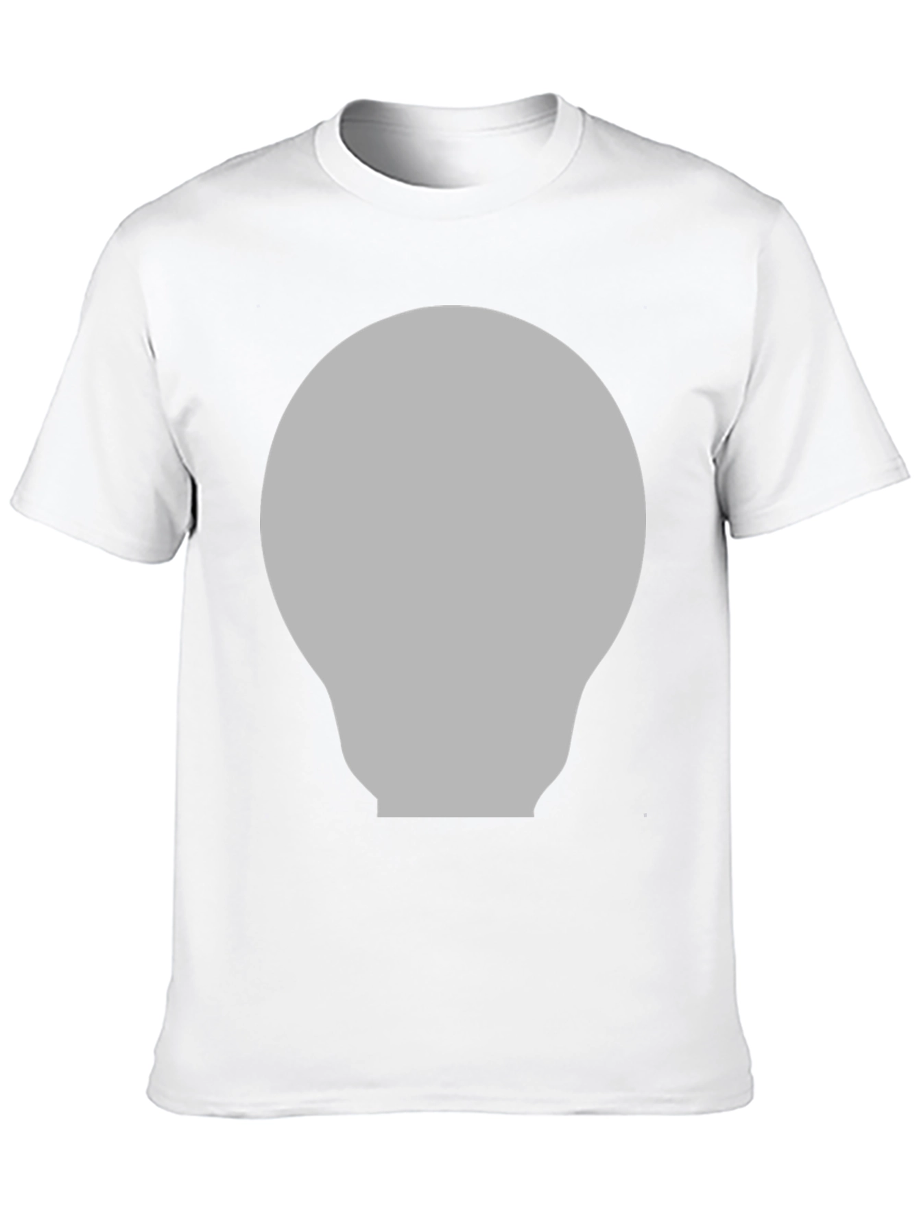 Gray Lightbulb Graphic Black T-Shirt