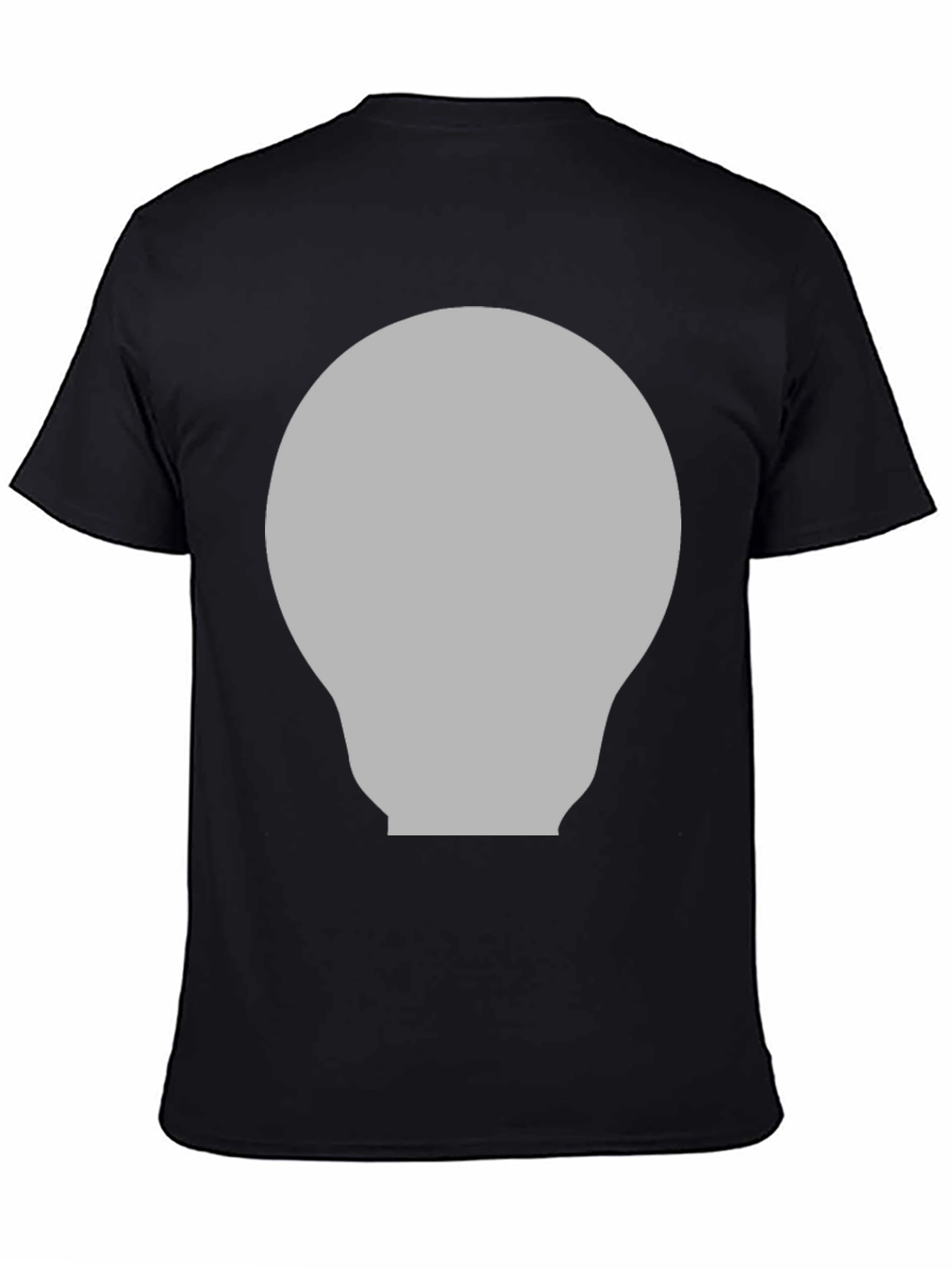 Gray Lightbulb Graphic Black T-Shirt