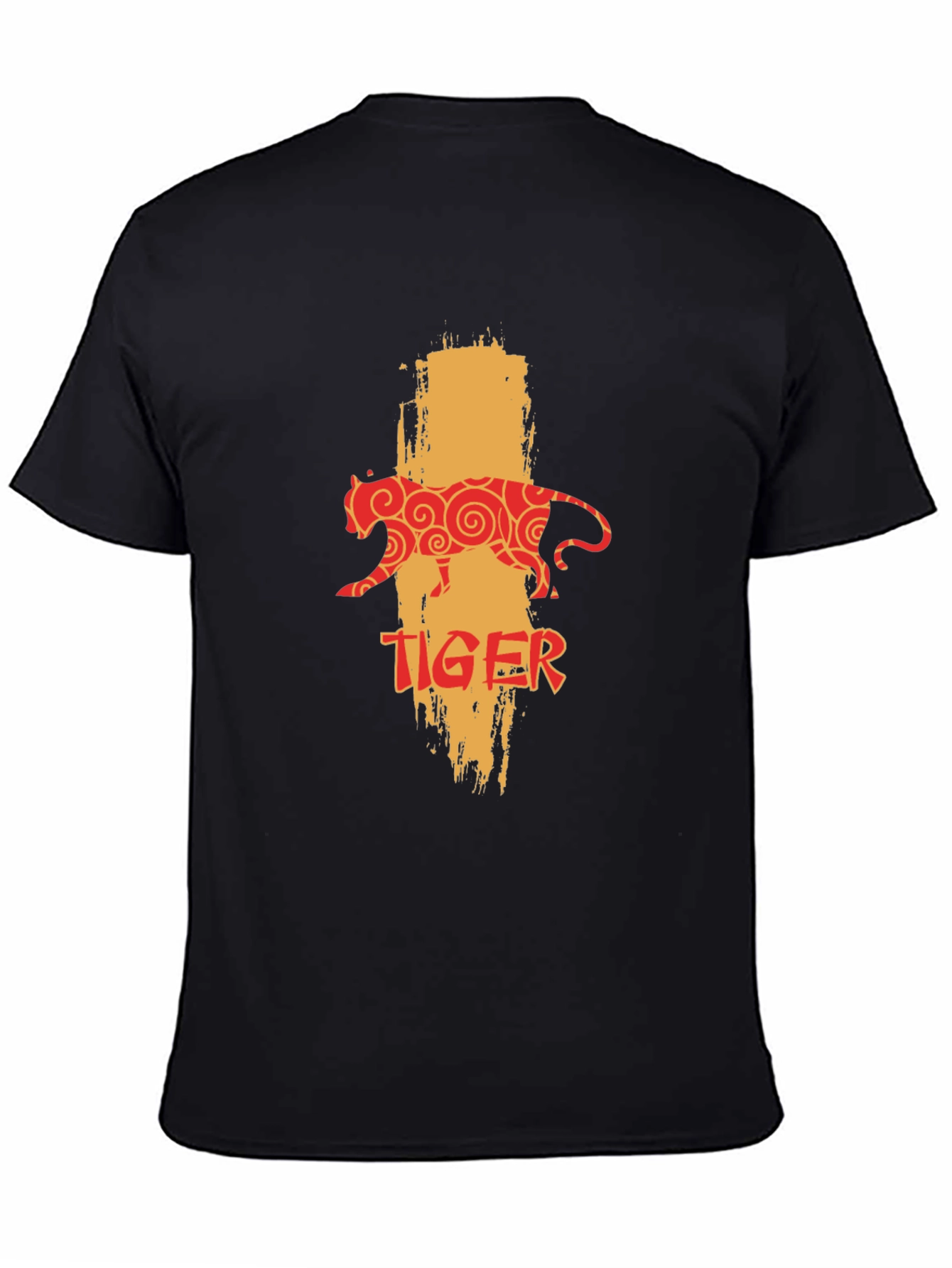 Tiger Graphic Print Black T-Shirt