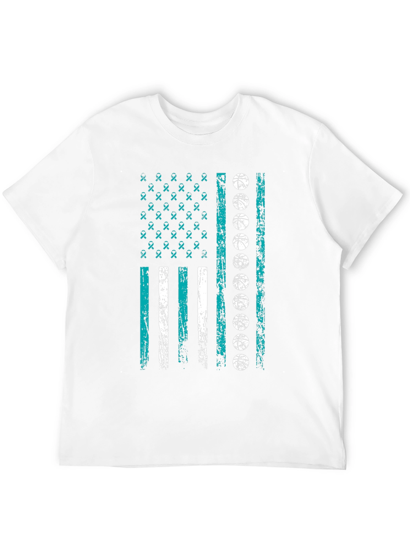 Basketball Ribbon Flag Graphic Tee