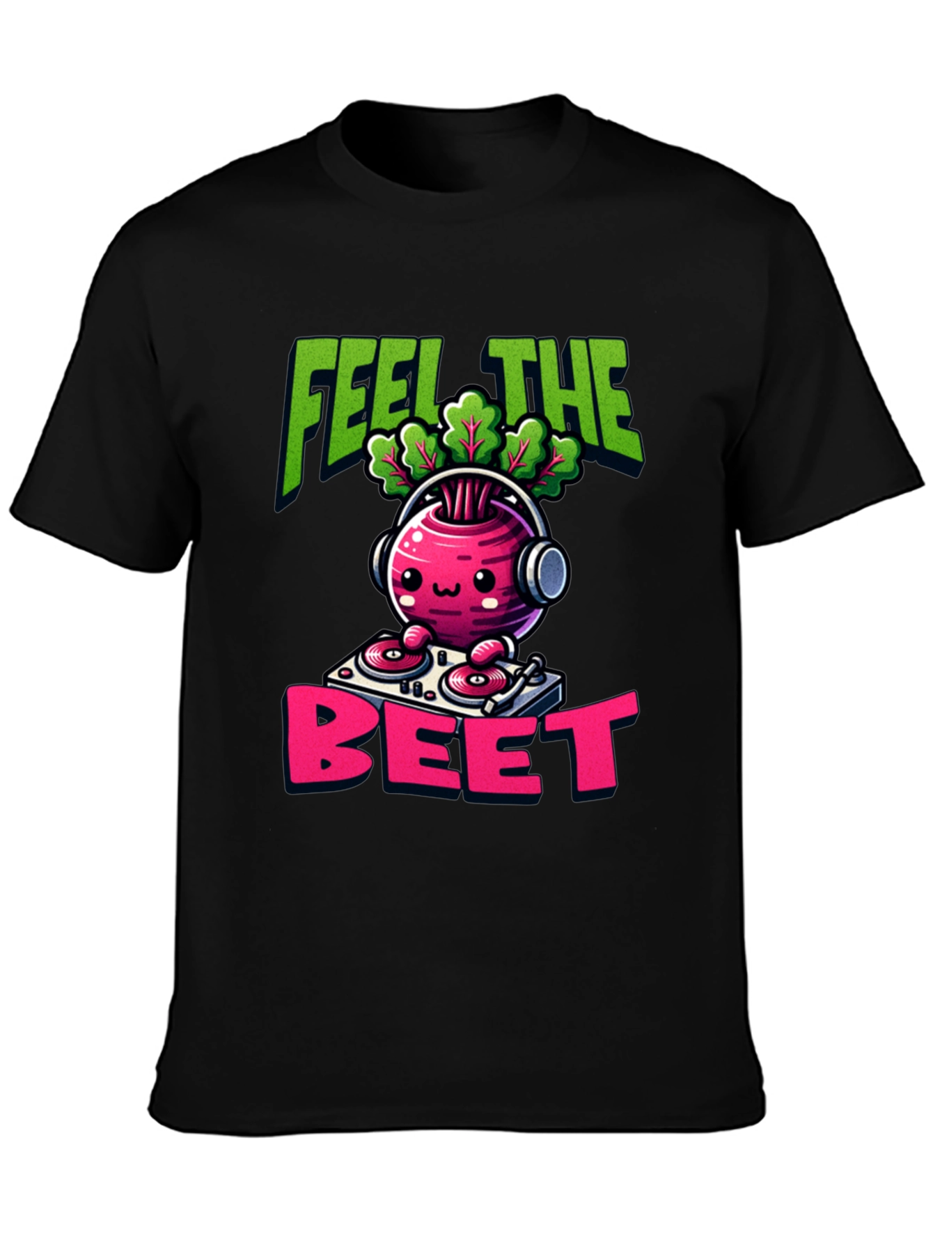 Feel the Beet DJ Cartoon T-Shirt