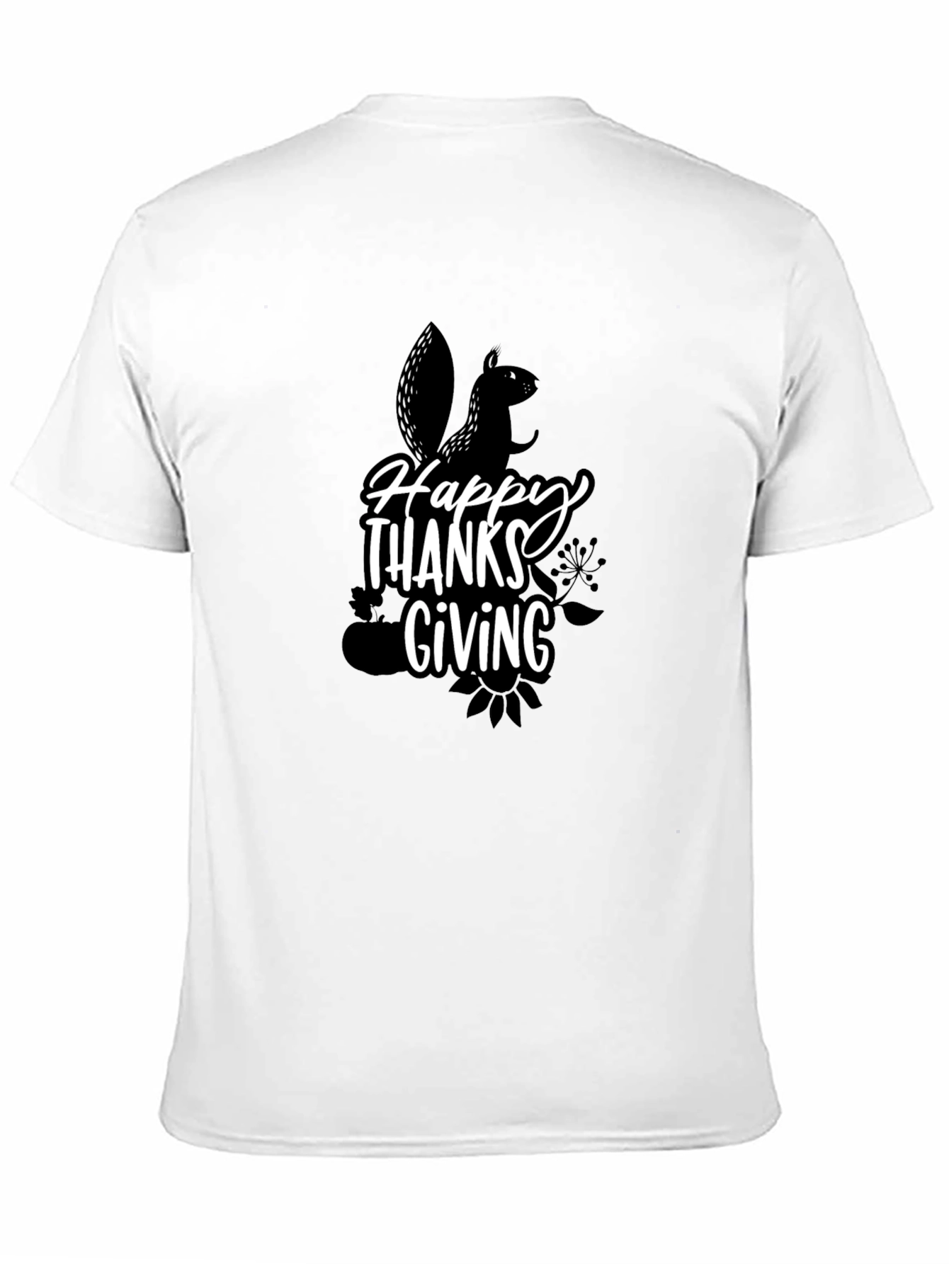 Happy Thanksgiving Squirrel Graphic T-Shirt
