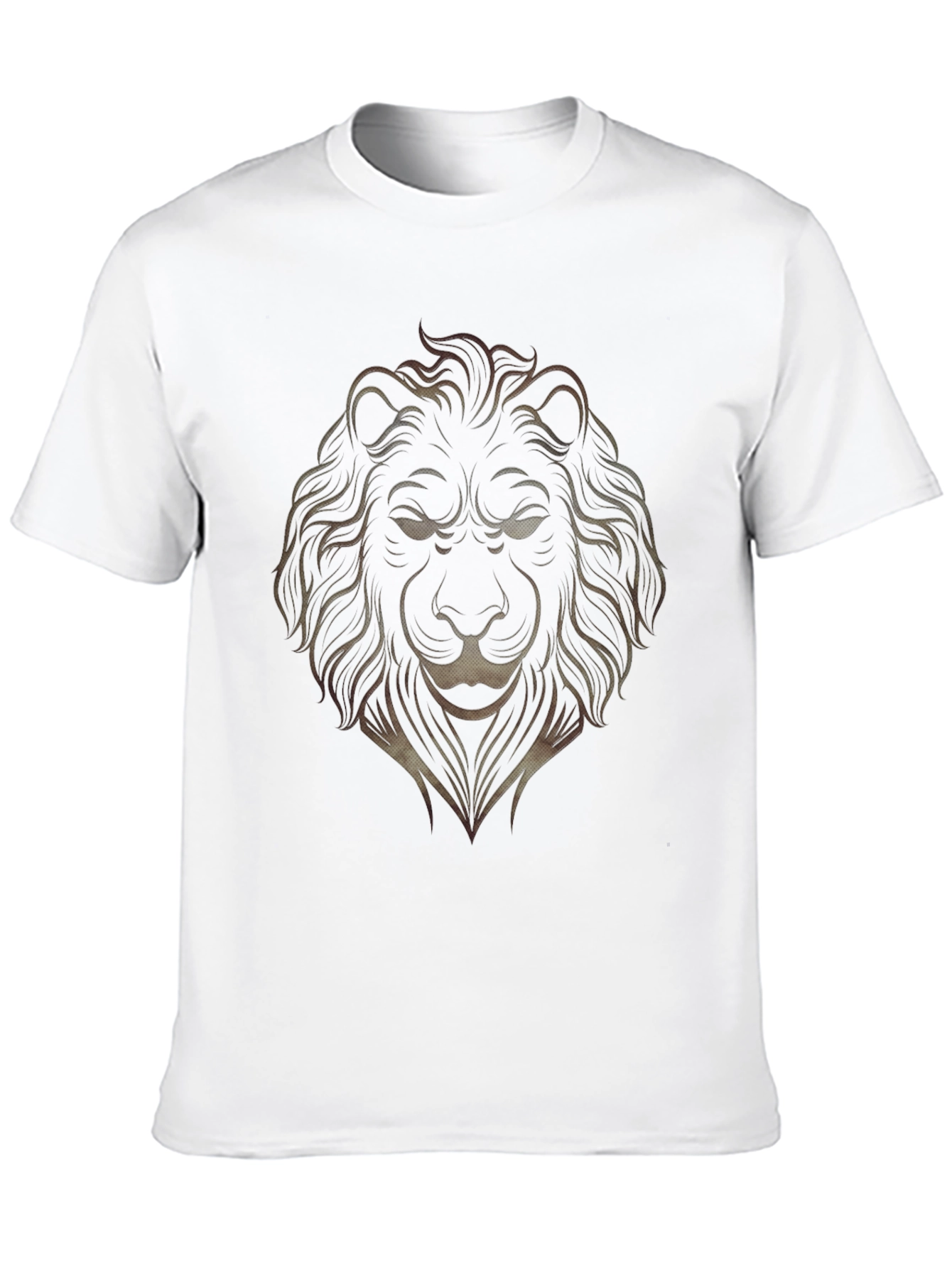 Lion Graphic Print Mens Black T-Shirt