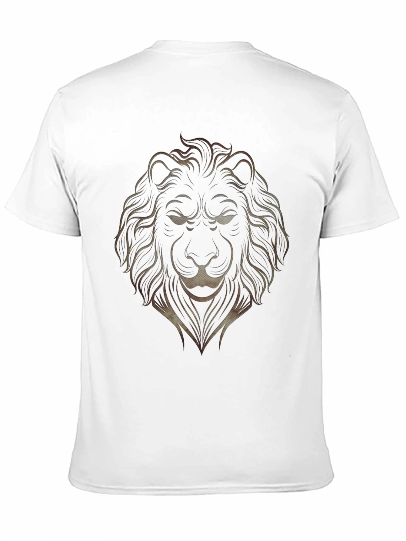 Lion Graphic Print Mens Black T-Shirt