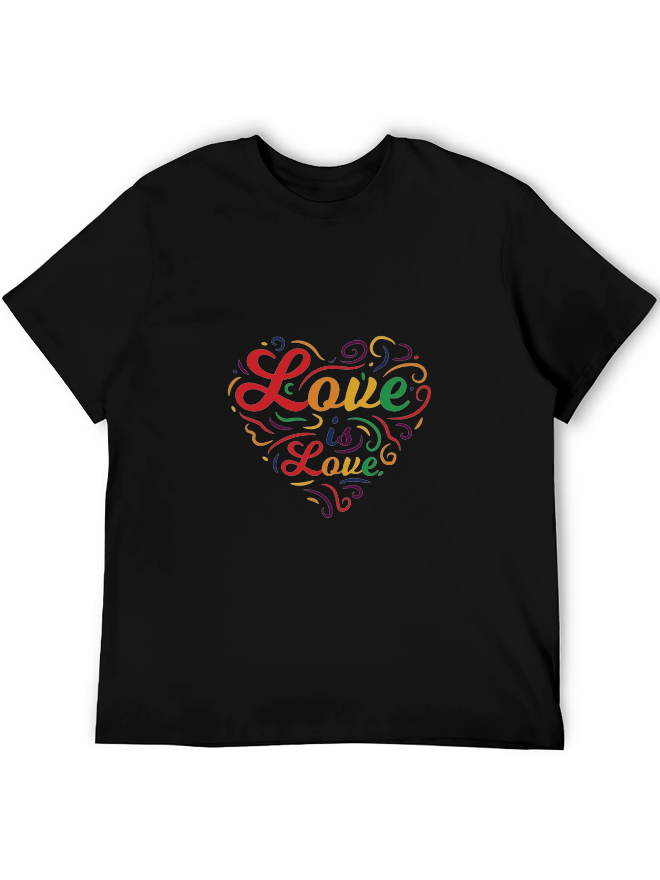Love is Love Heart Graphic Tee - Black
