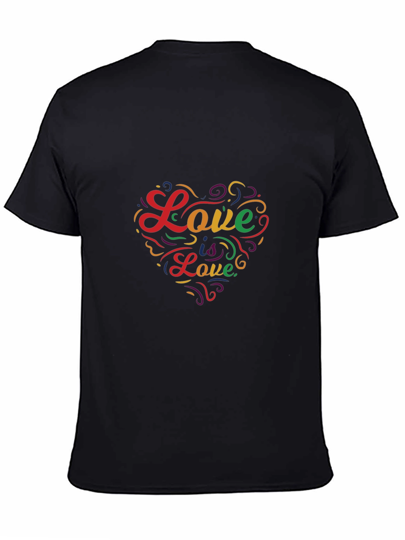 Love is Love Heart Graphic Tee - Black