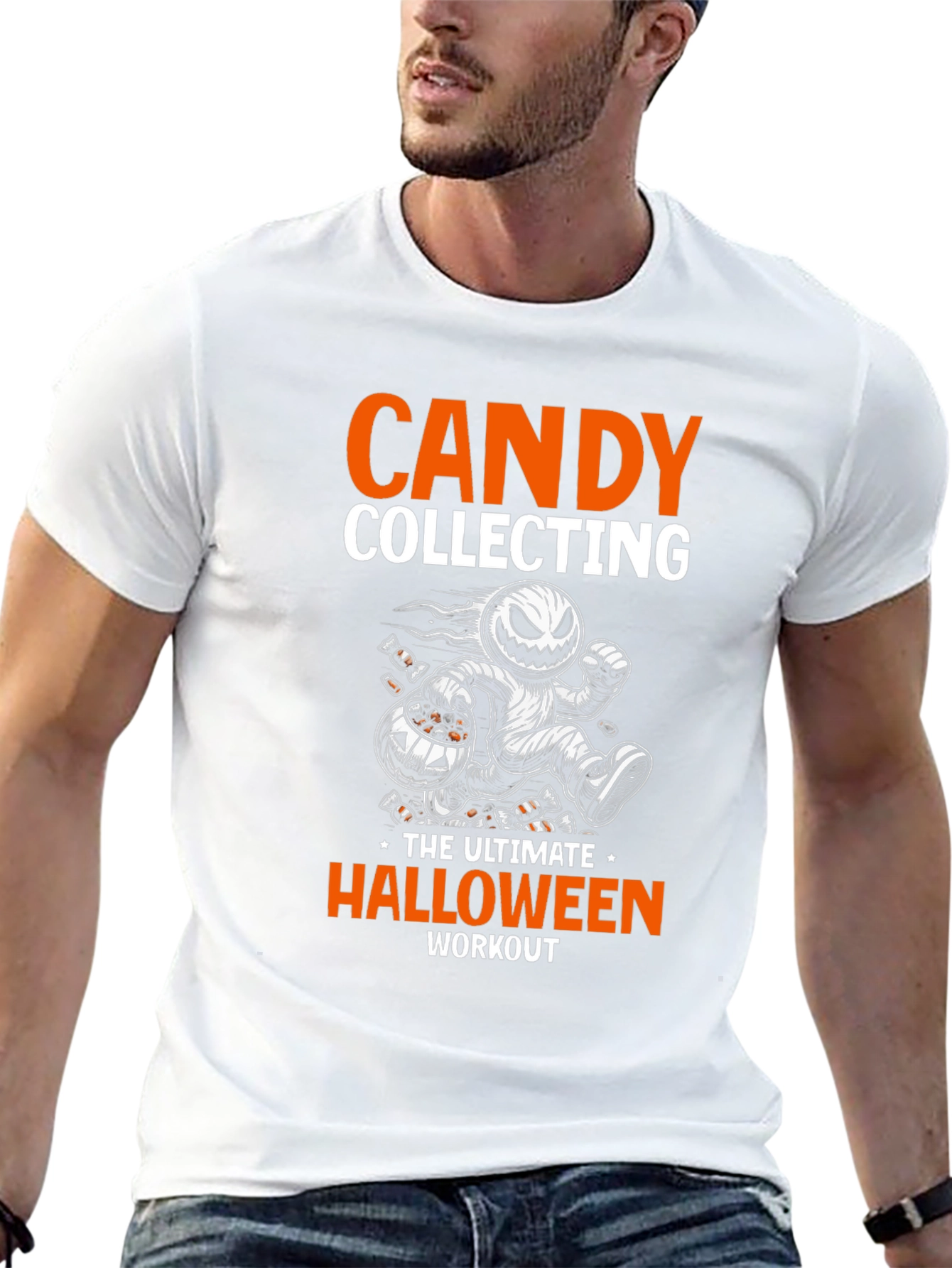 Candy Collecting Halloween Workout Graphic Tee