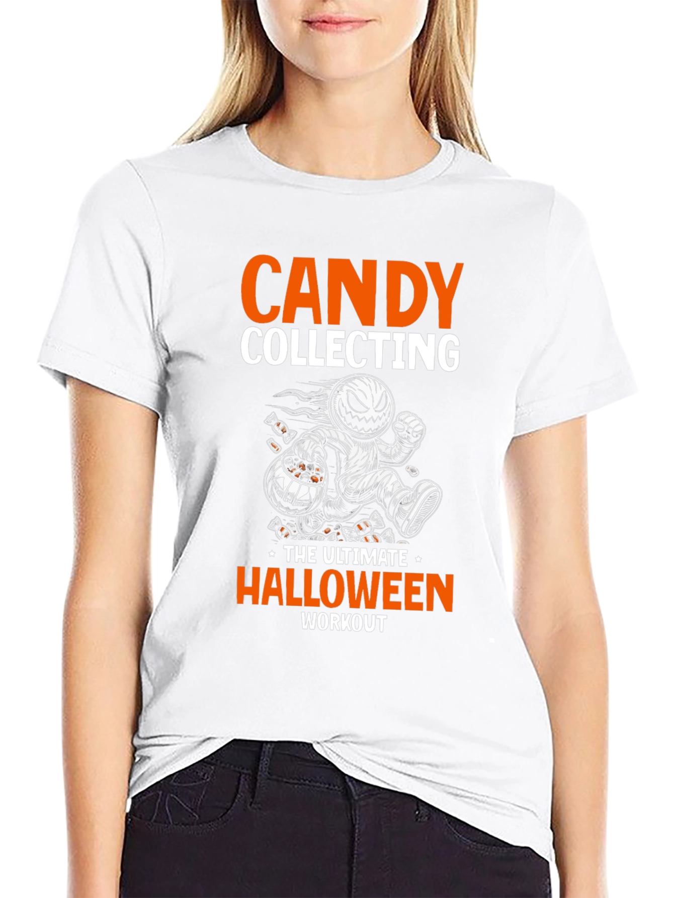 Candy Collecting Halloween Workout Graphic Tee