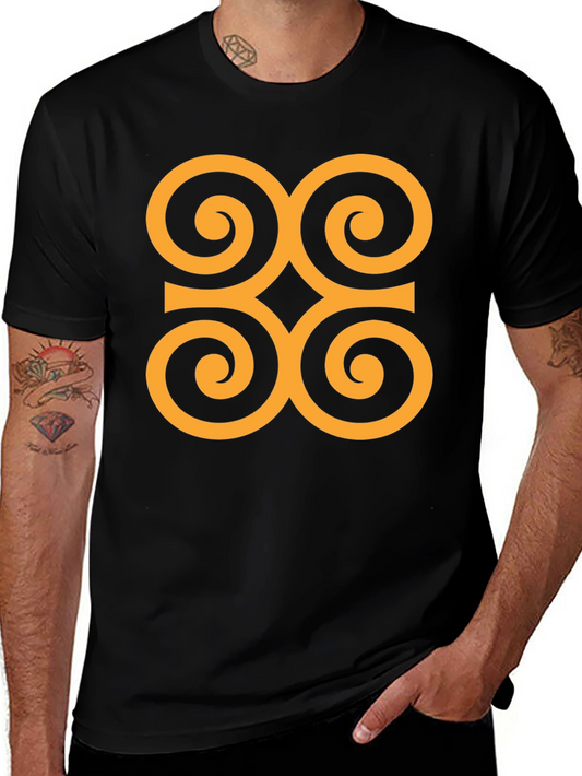 Adinkra Symbol Graphic Tee - Black