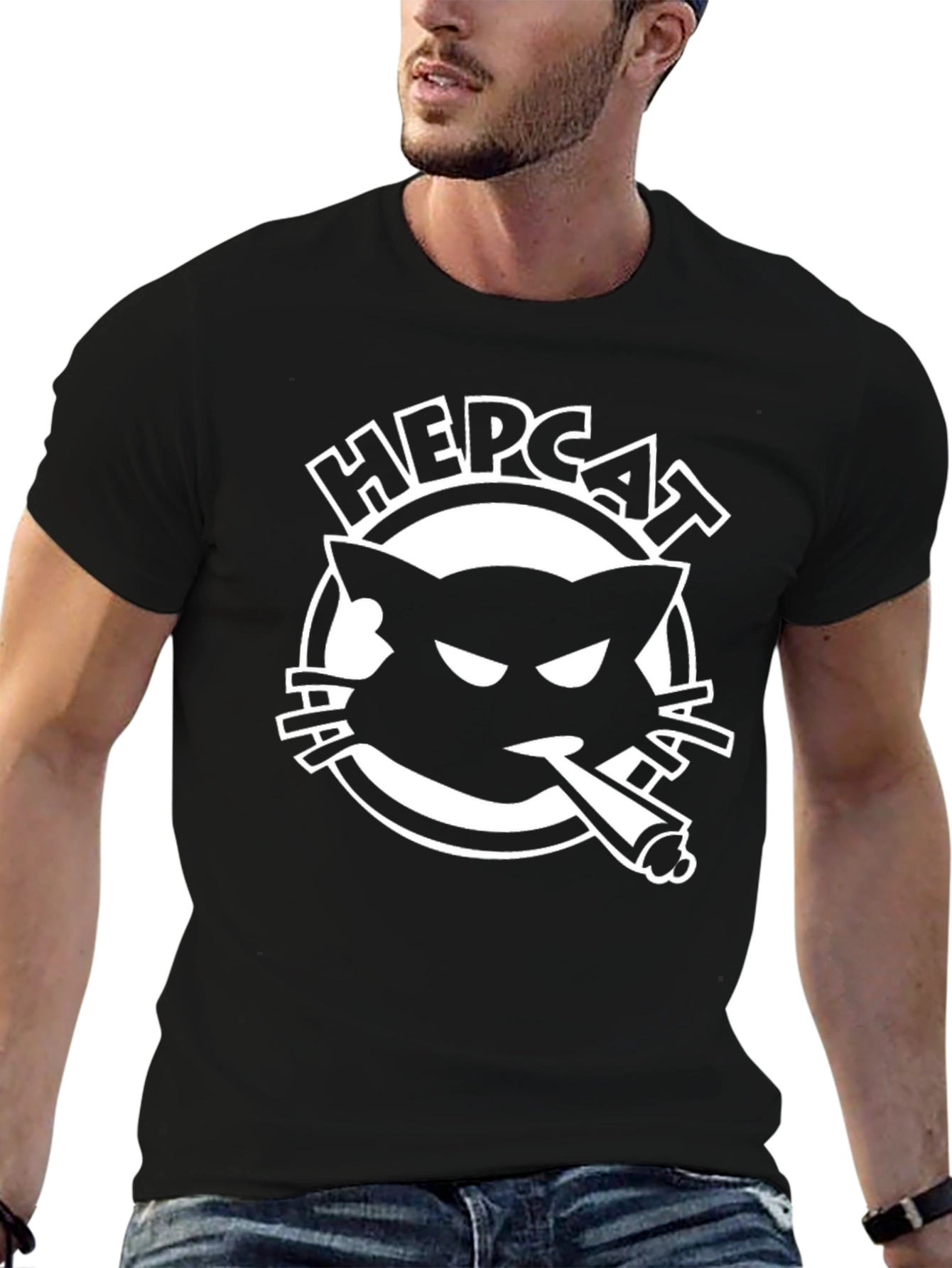Hepcat T-Shirt - Cool Cat Smoker Design