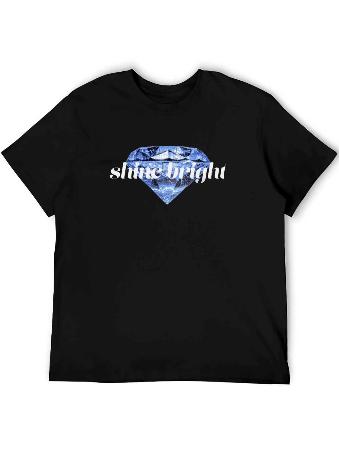 Shine Bright Diamond Graphic Tee - Stylish Black T-Shirt