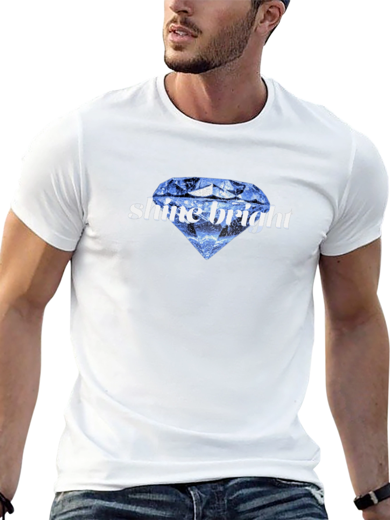 Shine Bright Diamond Graphic Tee - Stylish Black T-Shirt