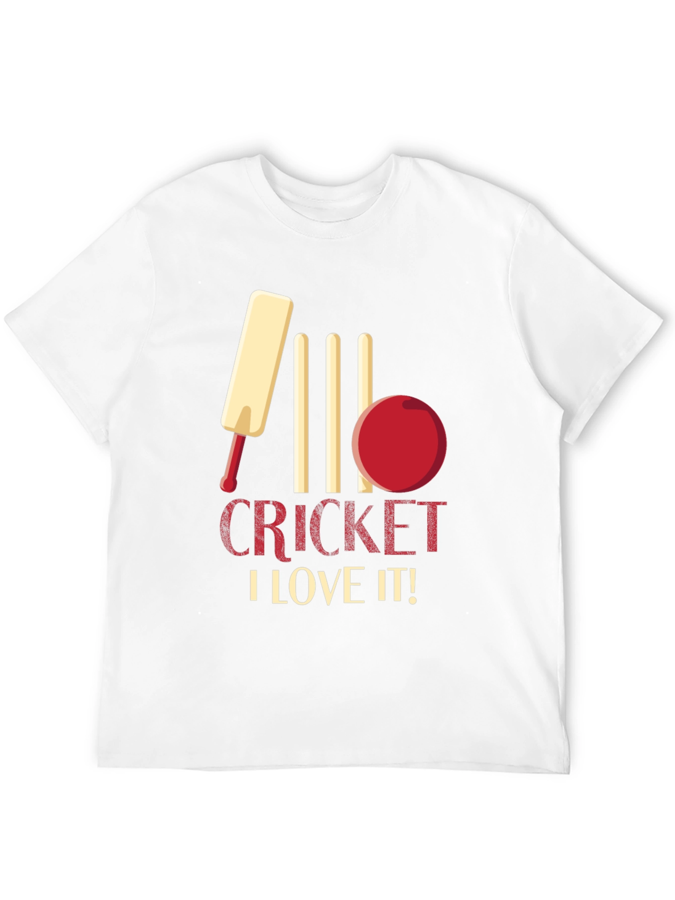 Cricket Fan T-Shirt - I Love It! Design