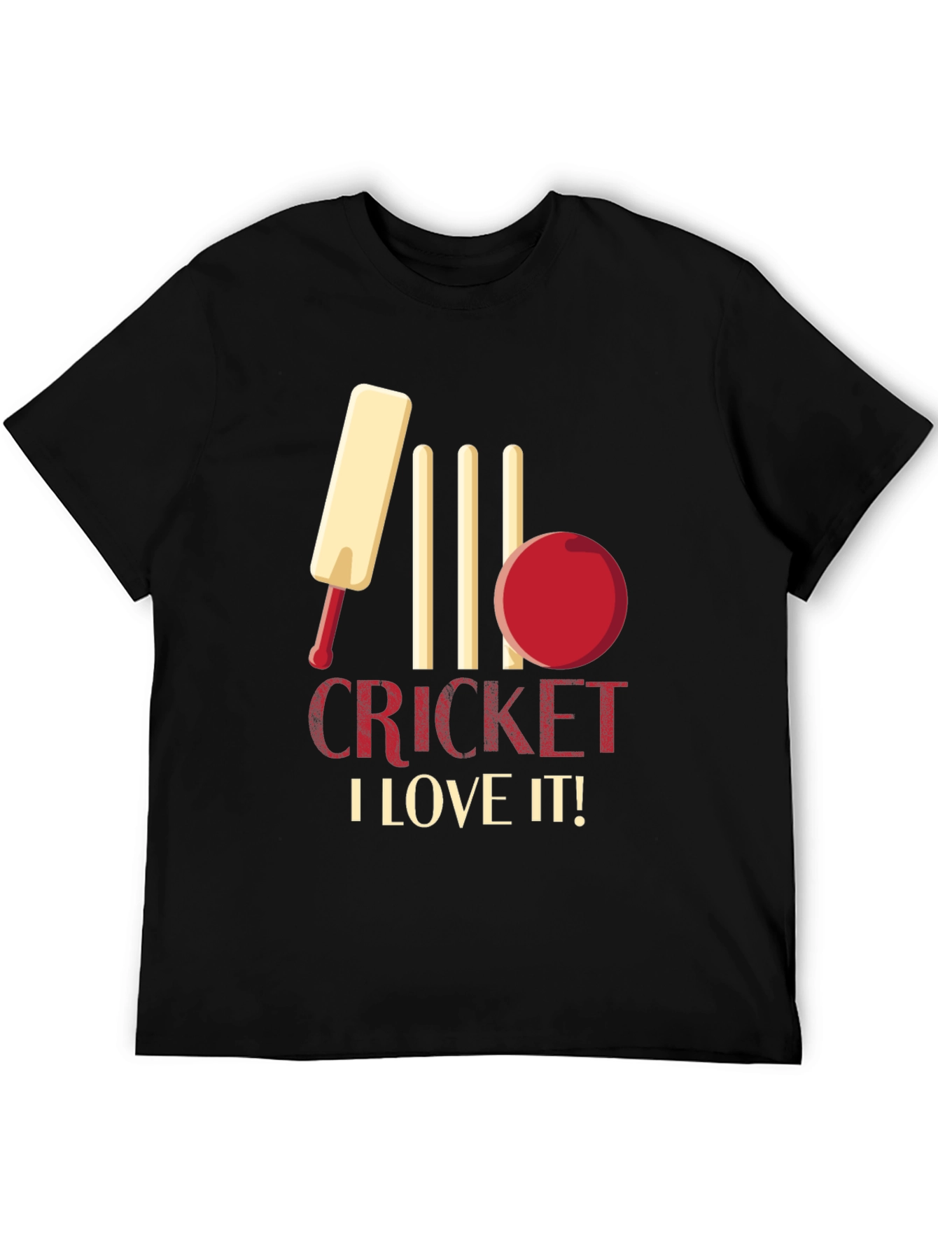 Cricket Fan T-Shirt - I Love It! Design