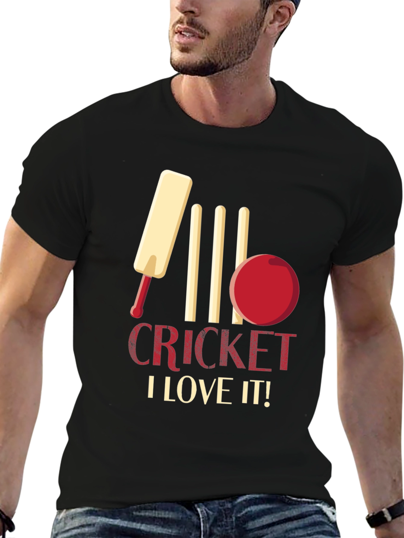 Cricket Fan T-Shirt - I Love It! Design
