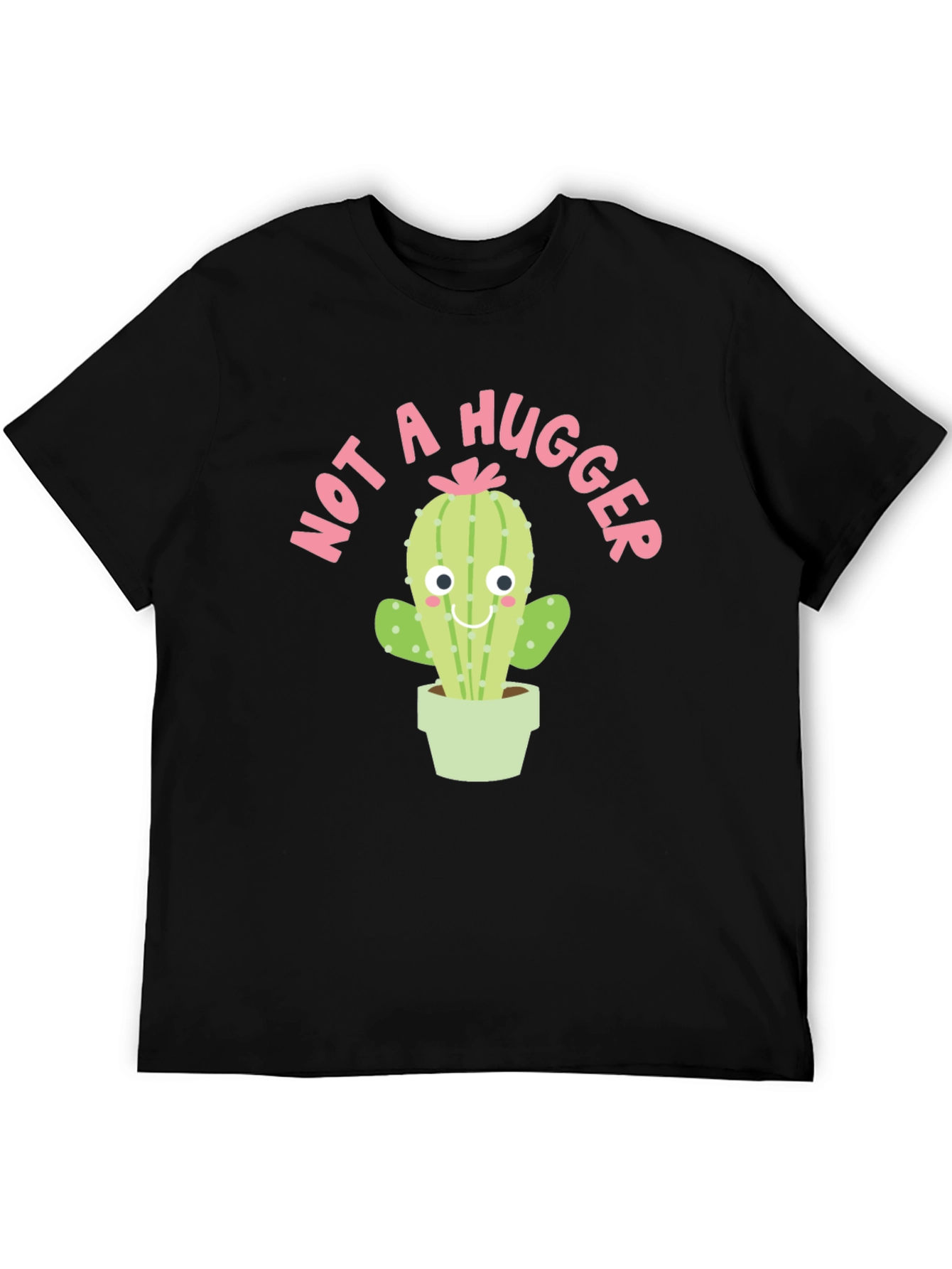 Not A Hugger Cactus Graphic T-Shirt