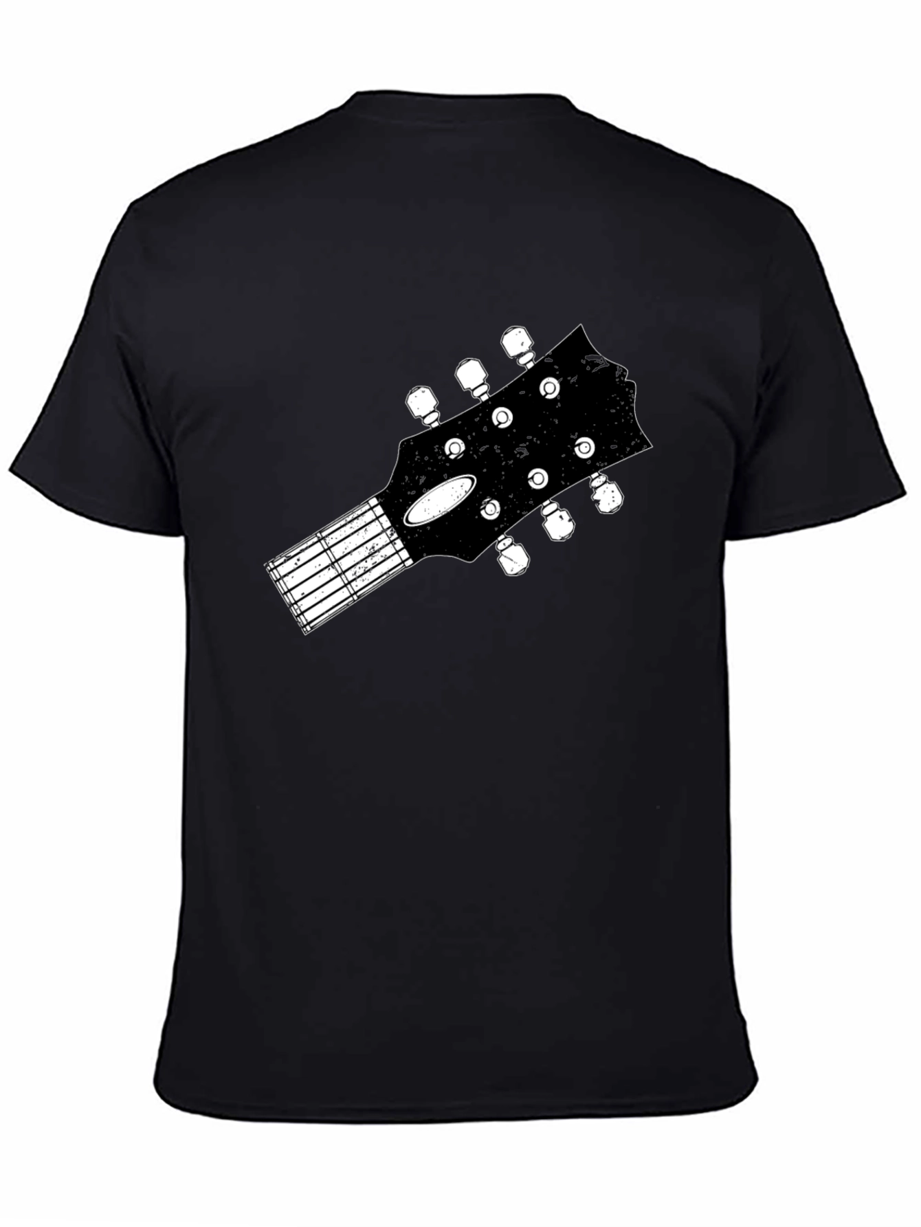 Guitar Headstock Graphic Tee - Black