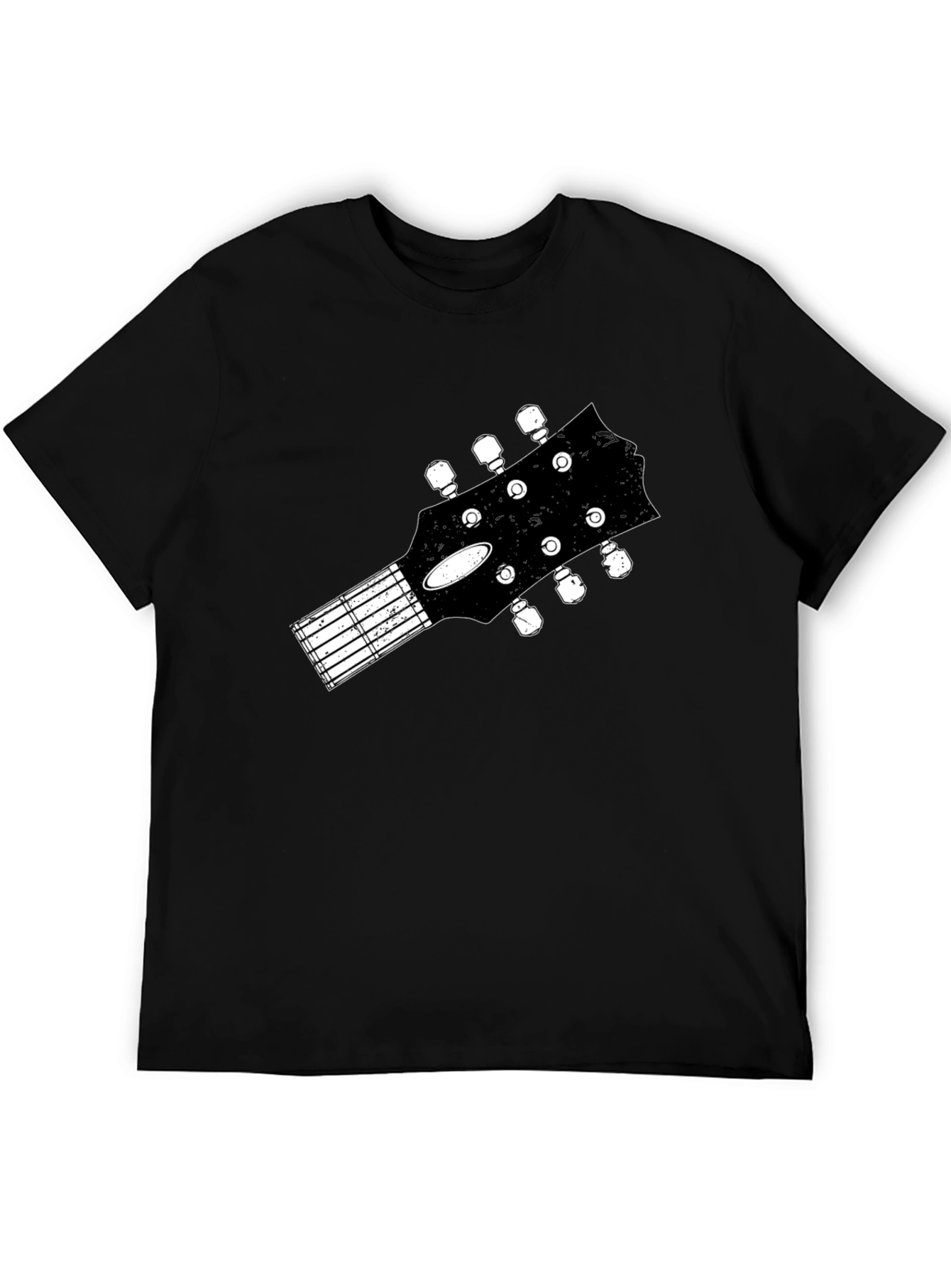 Guitar Headstock Graphic Tee - Black