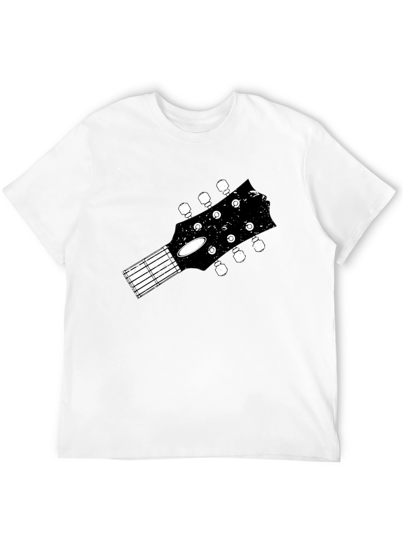 Guitar Headstock Graphic Tee - Black