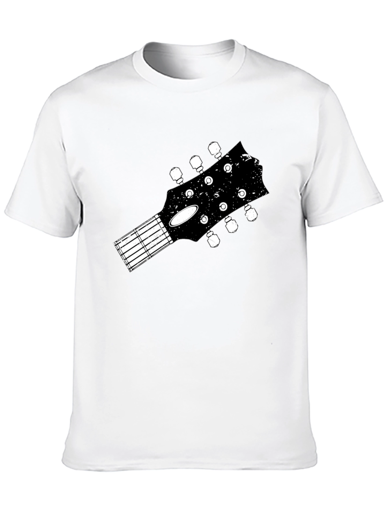 Guitar Headstock Graphic Tee - Black