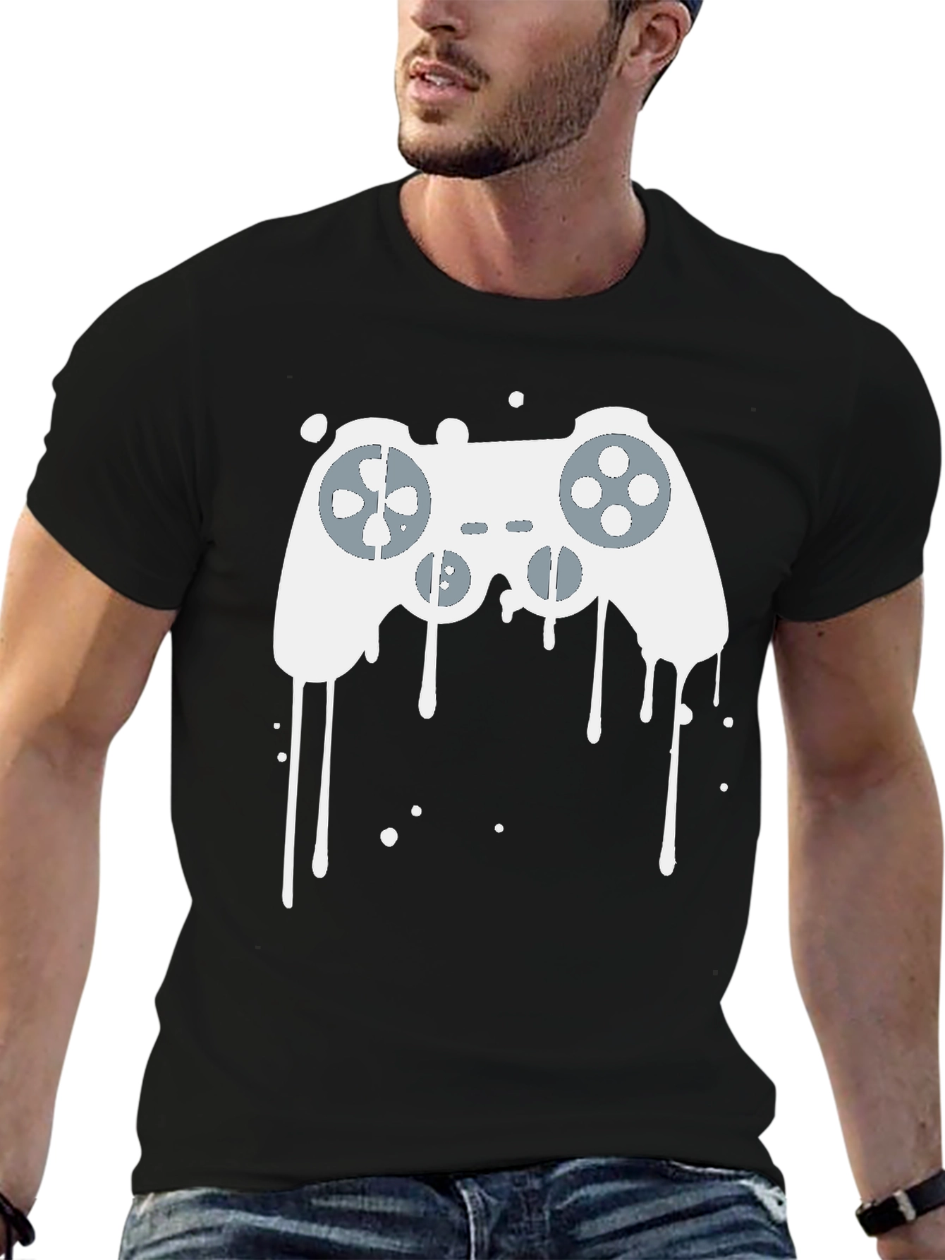Gaming Controller Graphic Tee - Black