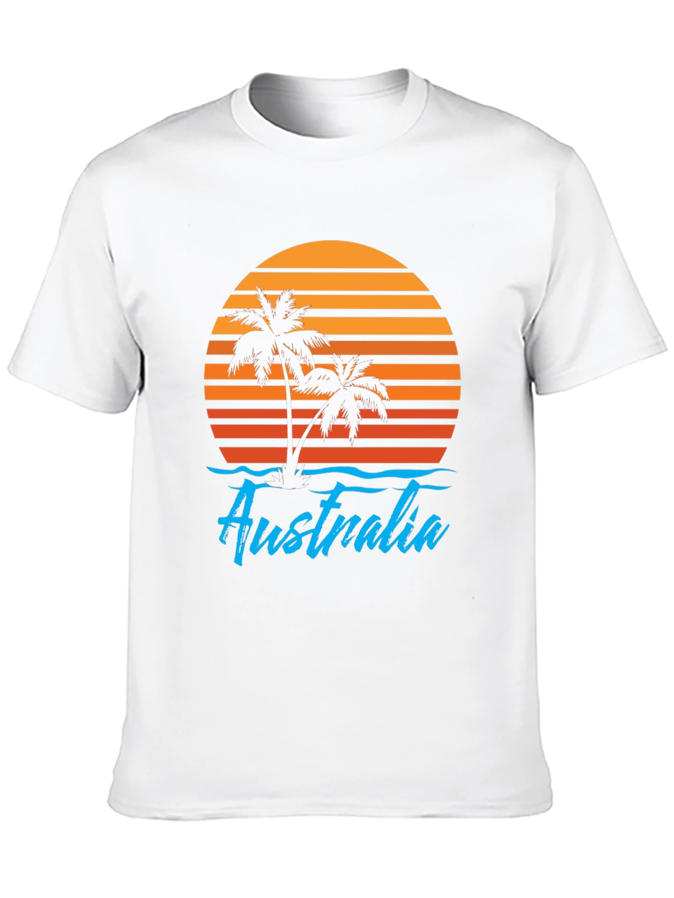 Australia Sunset Palm Tree Graphic T-Shirt