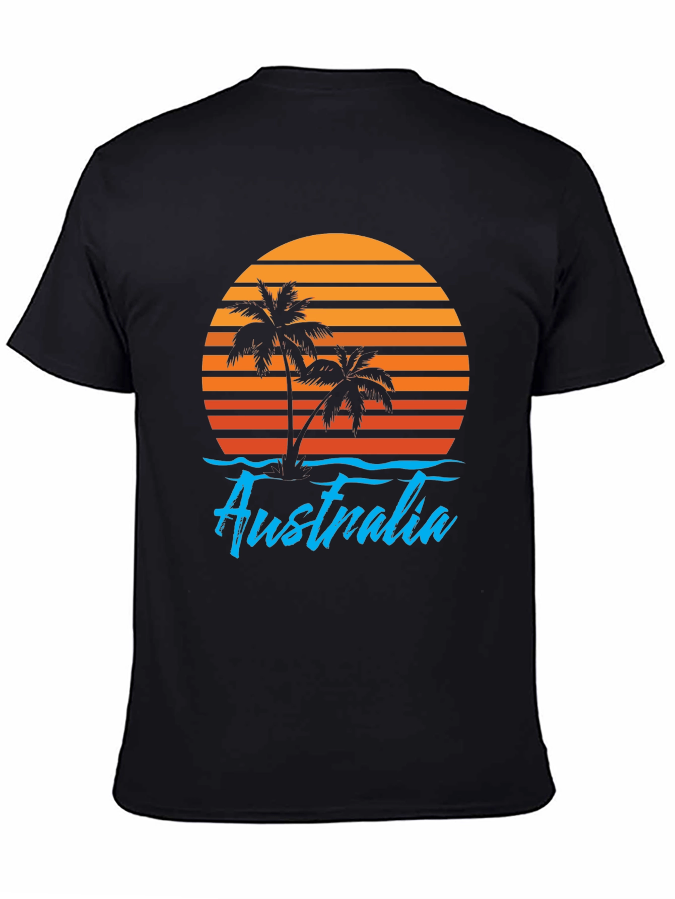 Australia Sunset Palm Tree Graphic T-Shirt
