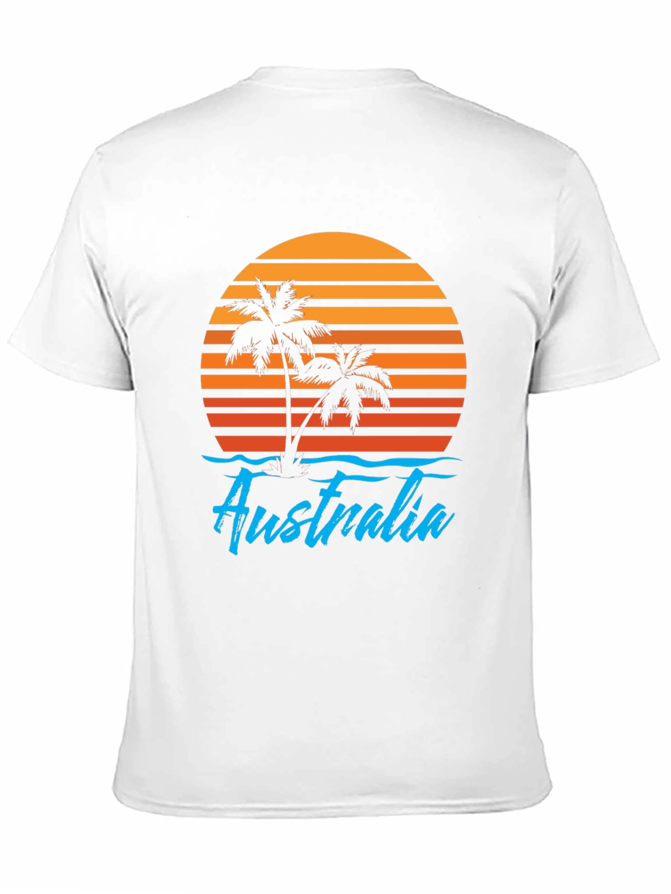 Australia Sunset Palm Tree Graphic T-Shirt