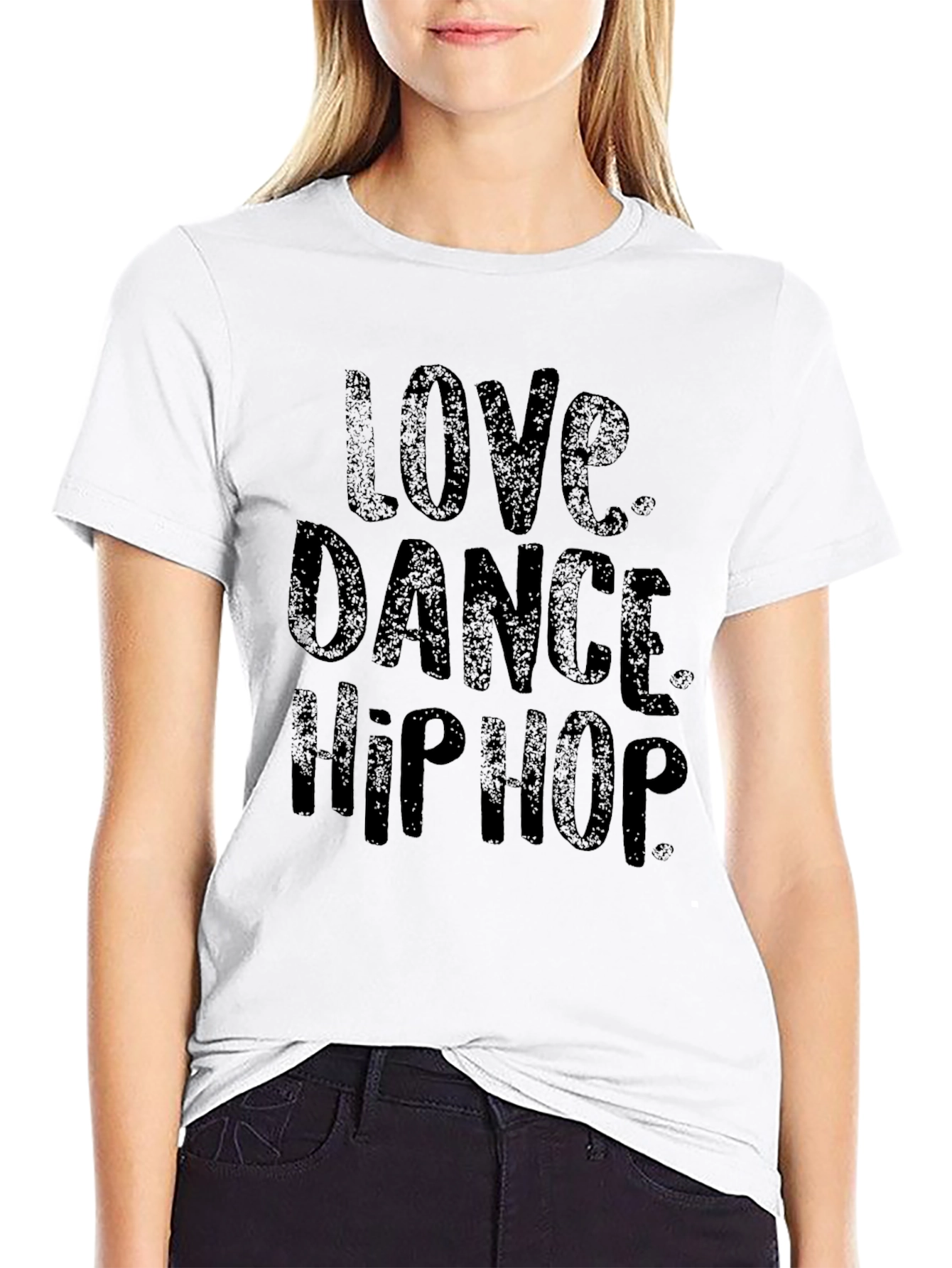 Love Dance Hip Hop Mens Black T-Shirt