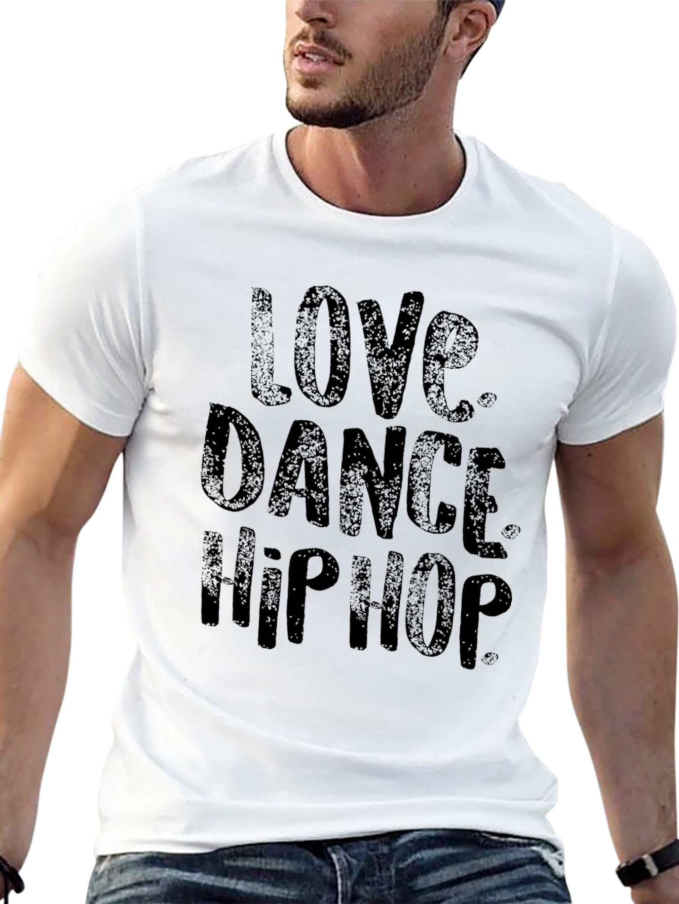 Love Dance Hip Hop Mens Black T-Shirt