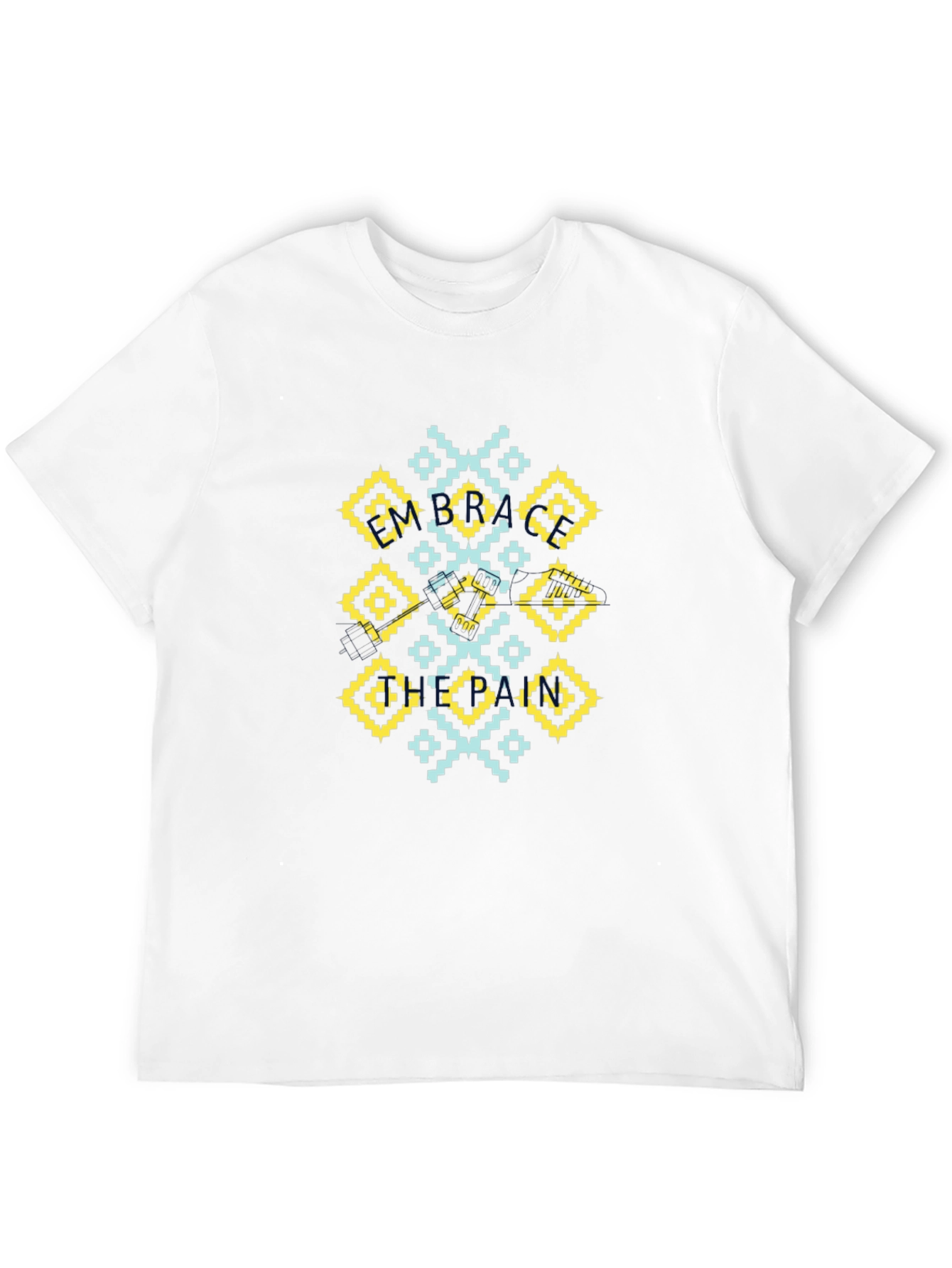 Geometric Print T-Shirt - Black