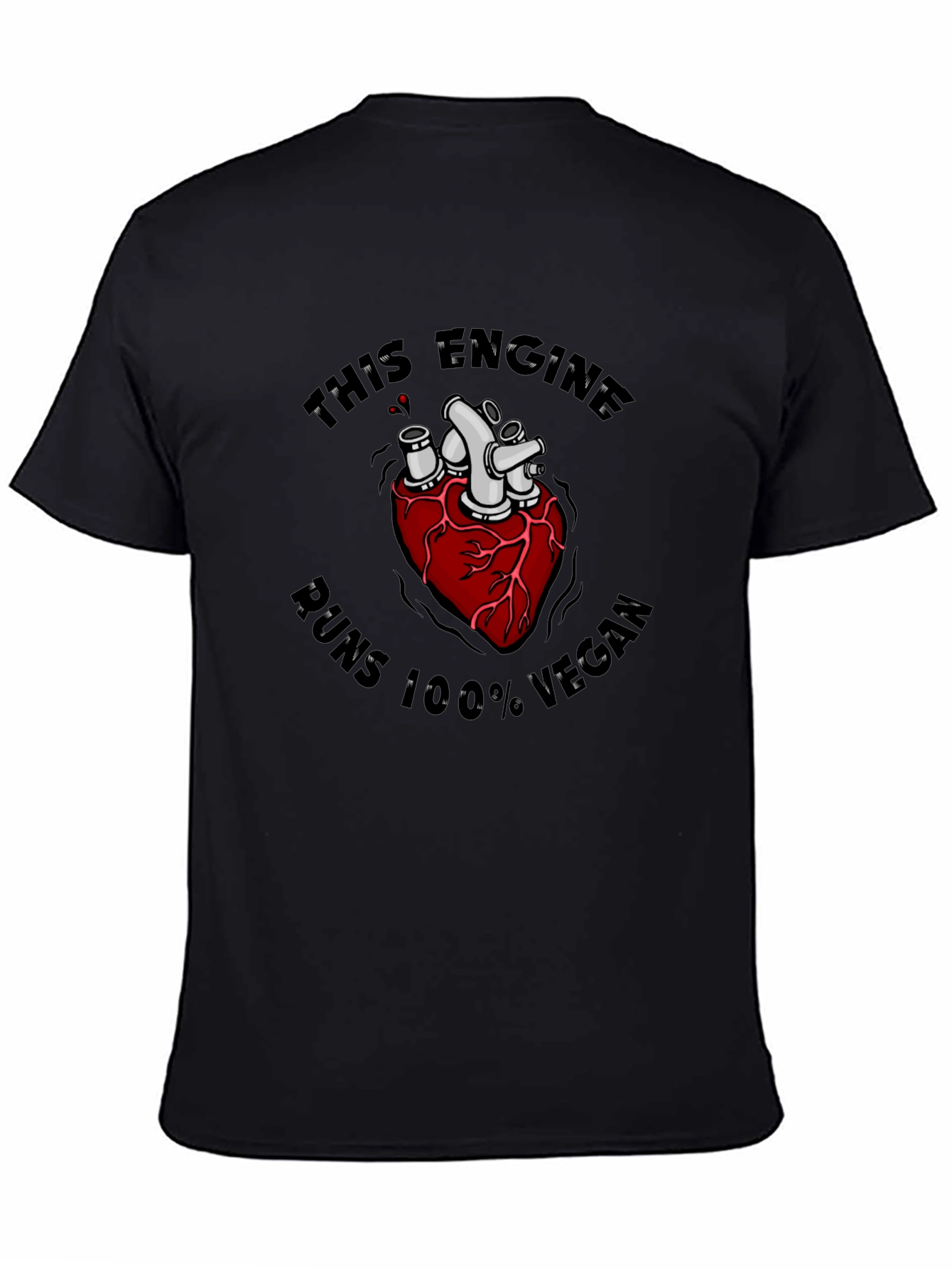 Vegan Engine Heart T-Shirt - Runs 100% Vegan