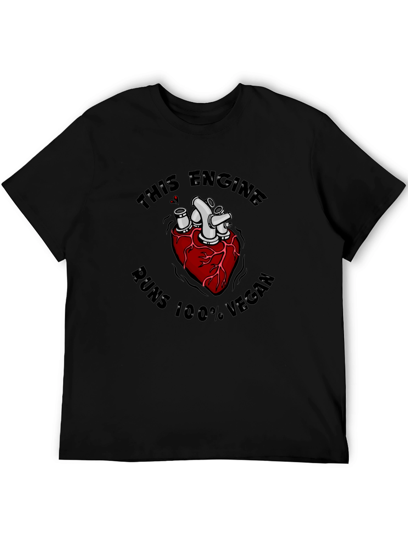 Vegan Engine Heart T-Shirt - Runs 100% Vegan