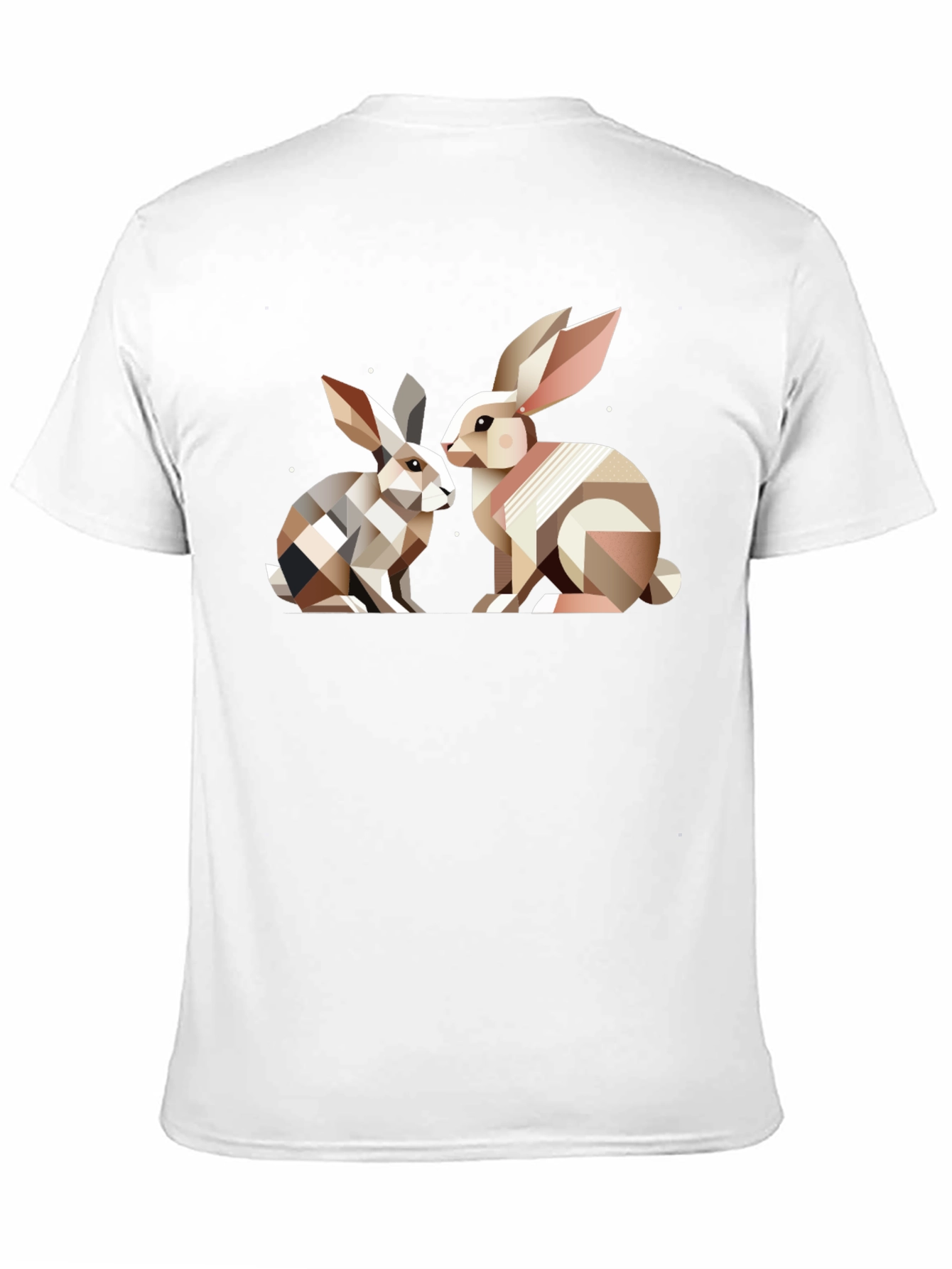 Geometric Rabbit T-Shirt - Abstract Bunny Design